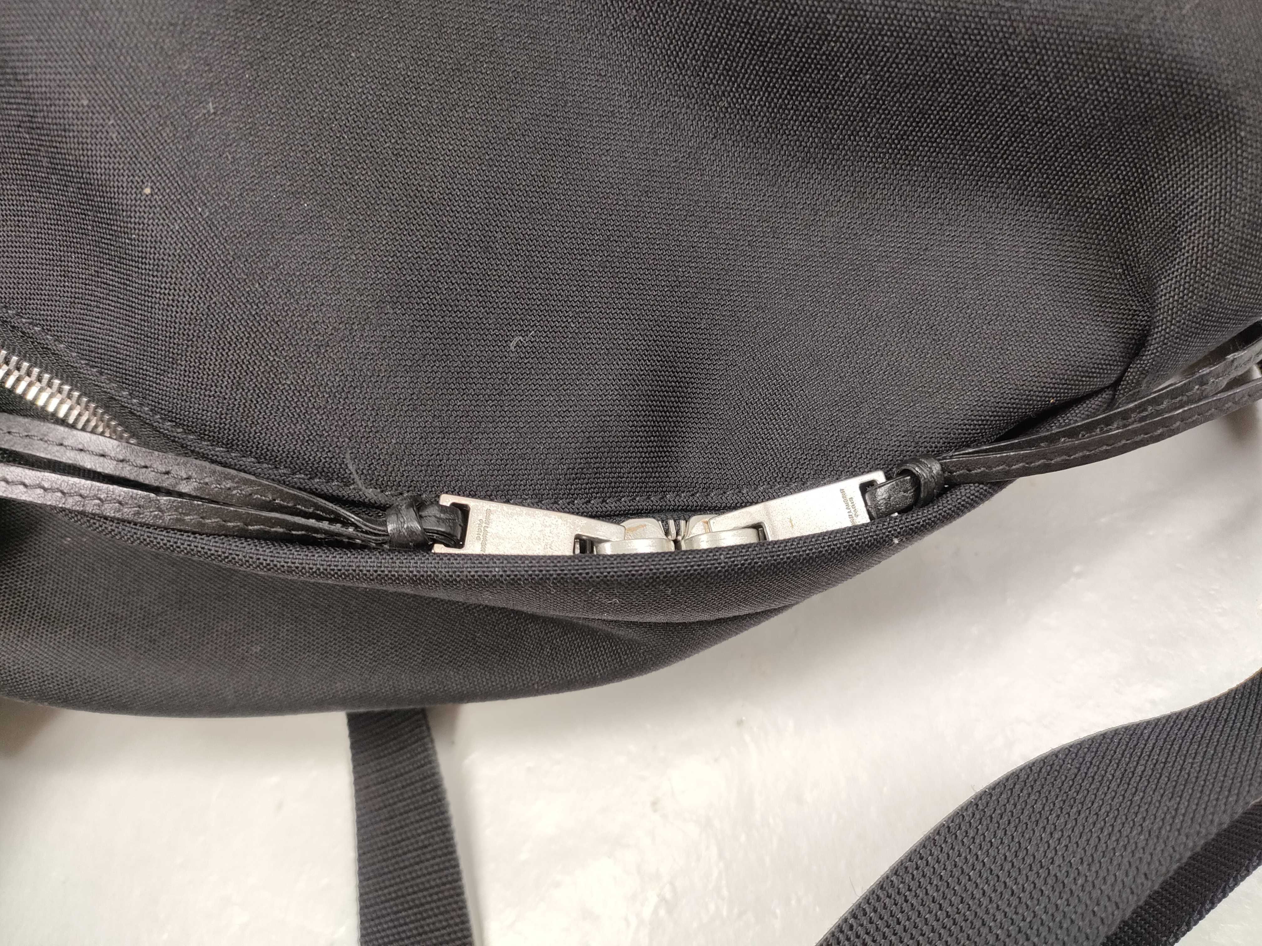 Canvas x Leather Backpack, Black — view 7