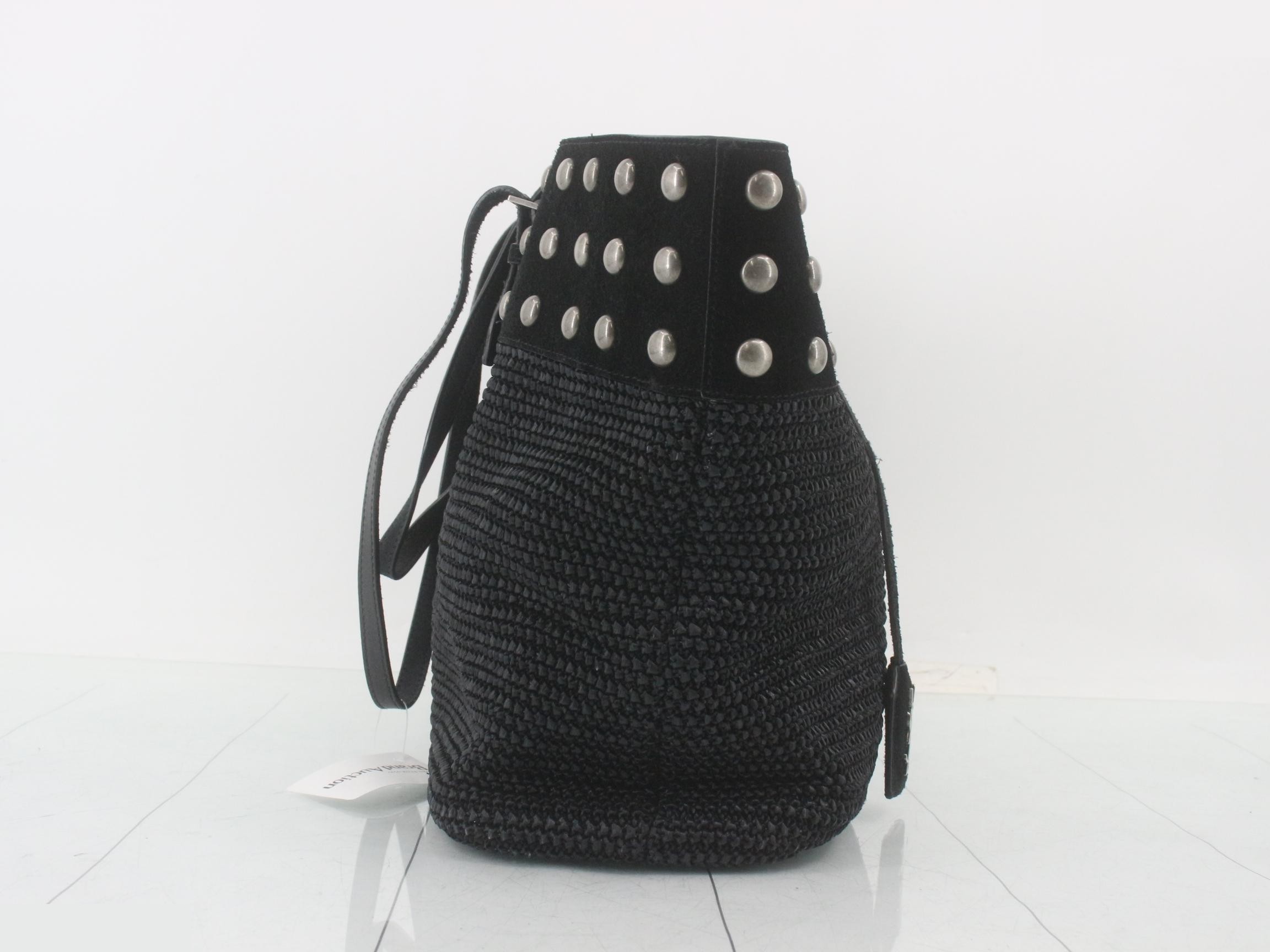 Raffia studded tote bag — view 4