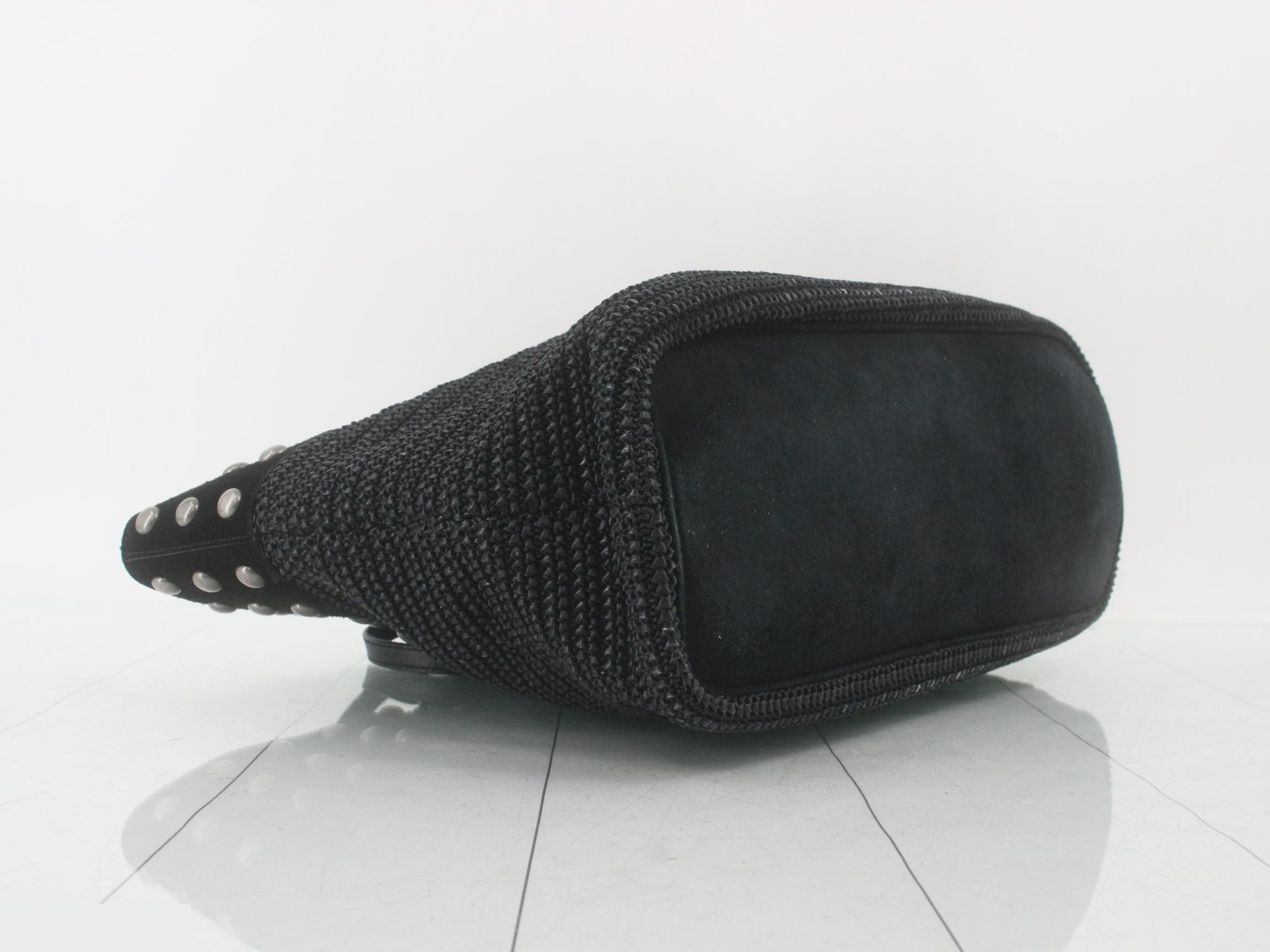 Raffia studded tote bag — view 5