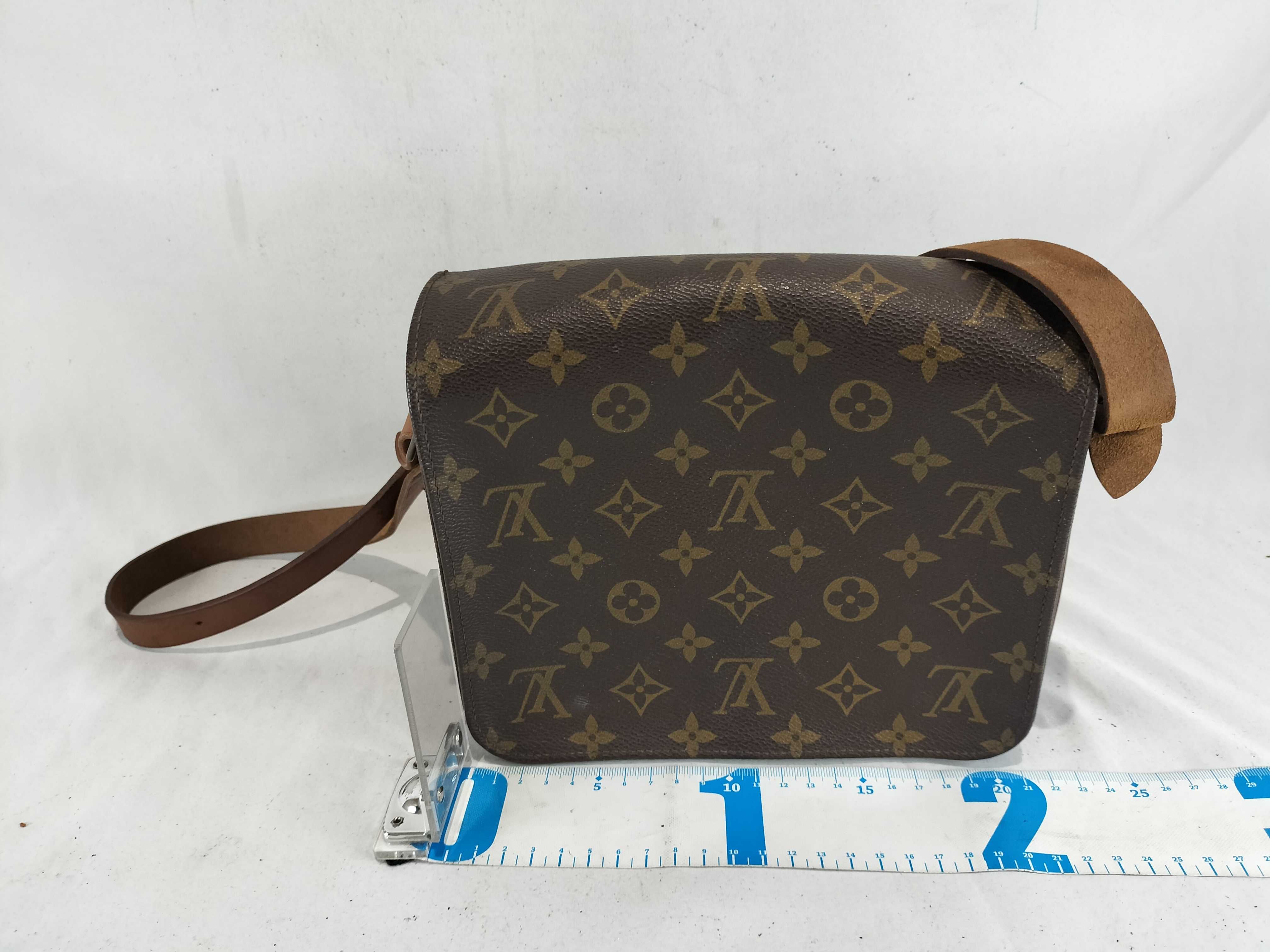 Monogram Cartouchiere MALLETIER Stamped Shoulder Bag — view 3