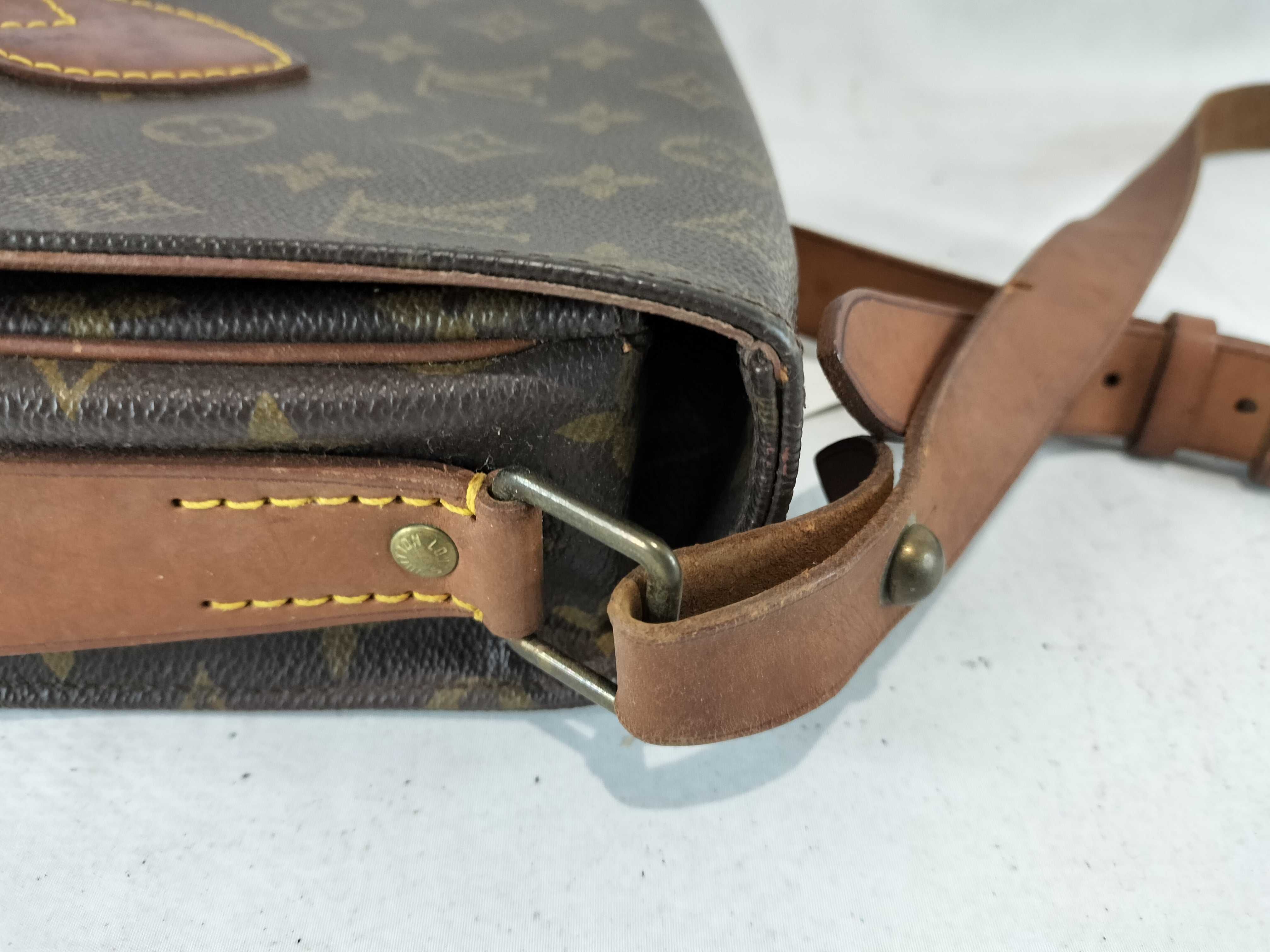 Monogram Cartouchiere MALLETIER Stamped Shoulder Bag — view 6