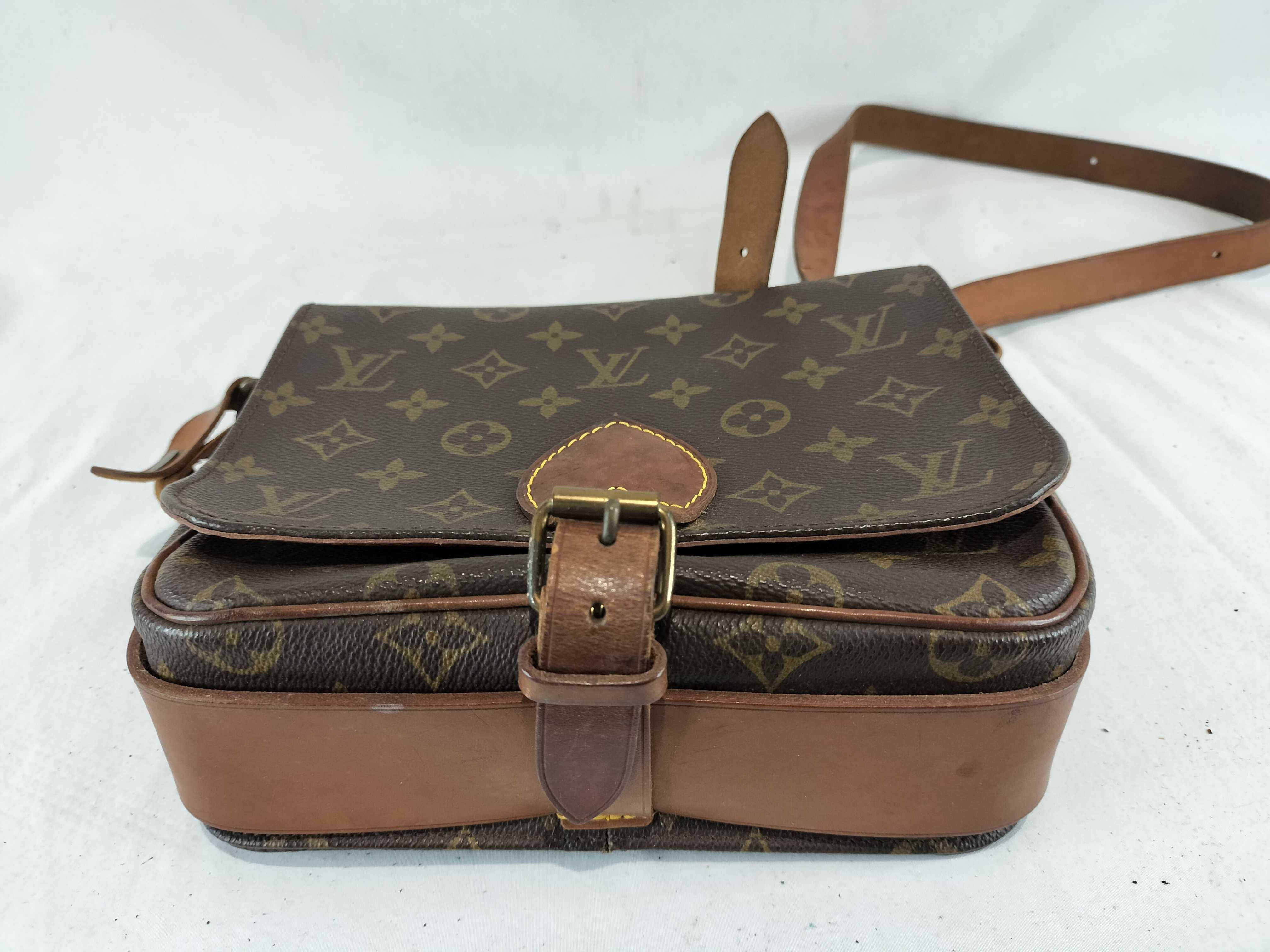 Monogram Cartouchiere MALLETIER Stamped Shoulder Bag — view 8