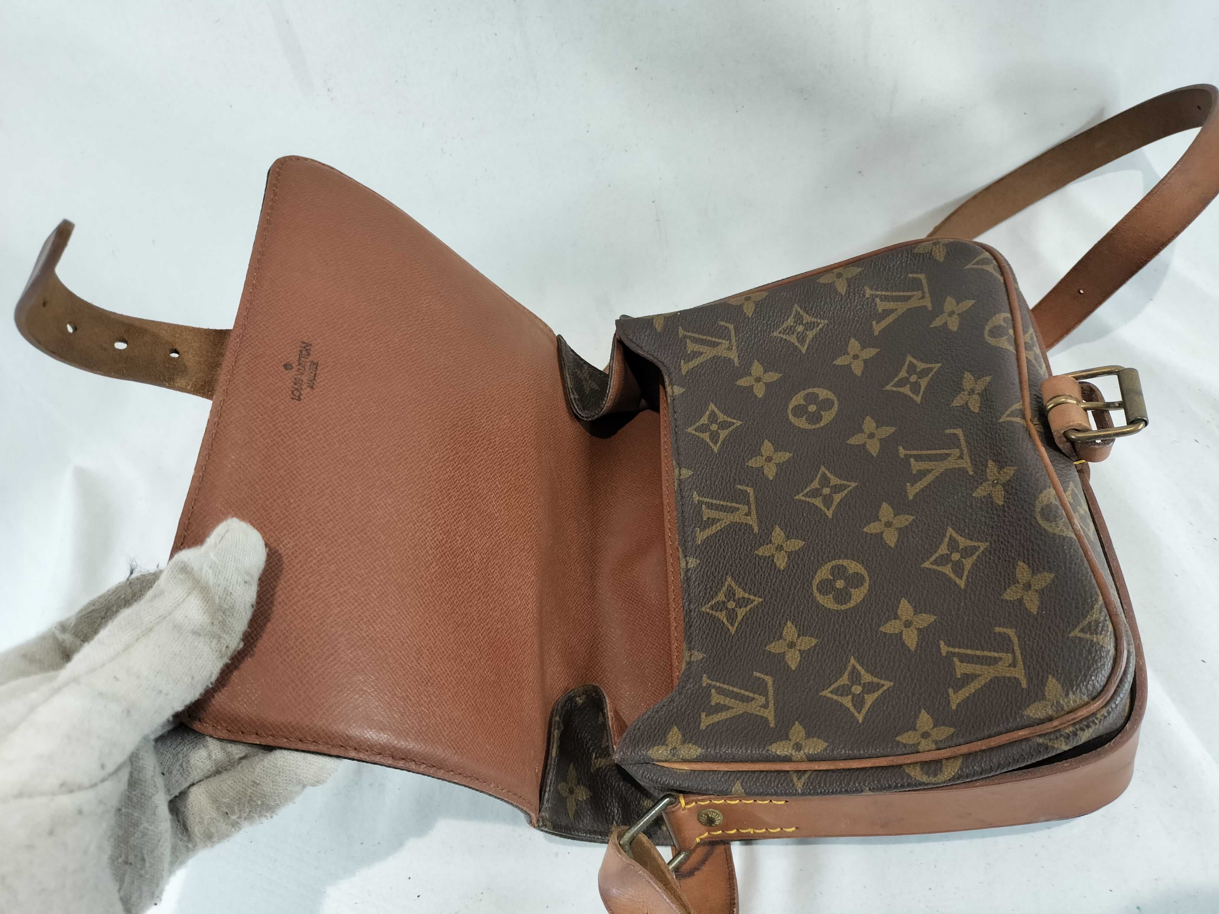 Monogram Cartouchiere MALLETIER Stamped Shoulder Bag — view 9