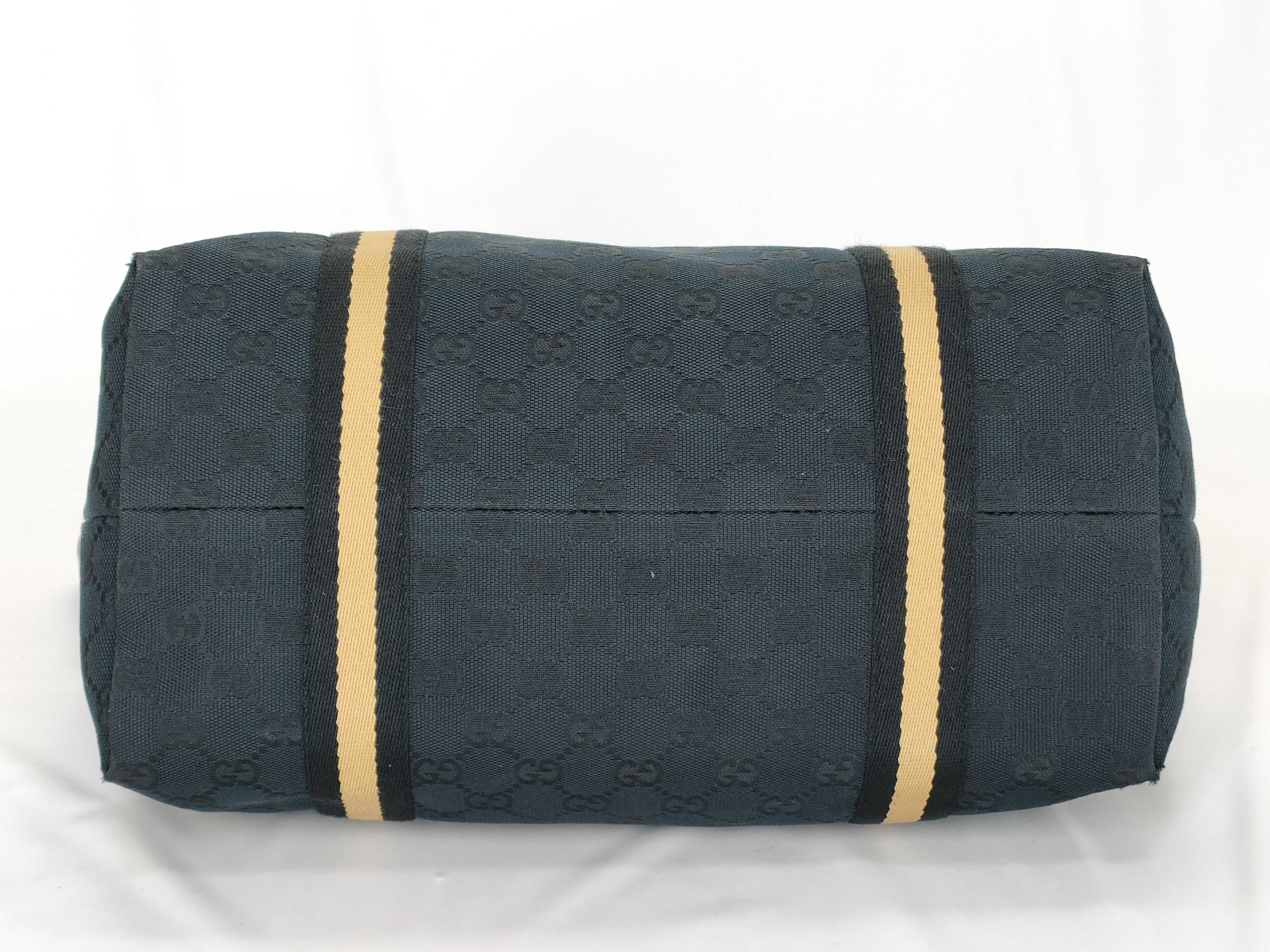 GG Canvas Tote Bag, Gucci Tote Bag, GG Canvas Sherry Line Shoulder Bag, Black Tote Bag — view 7