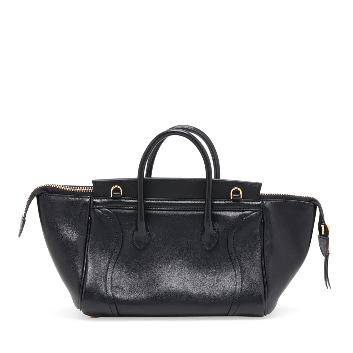 Little New Luggage Leather 2-Way Handbag, Black — view 2
