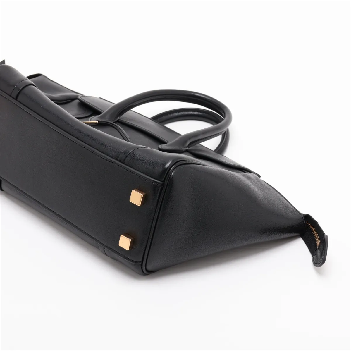 Little New Luggage Leather 2-Way Handbag, Black — view 3