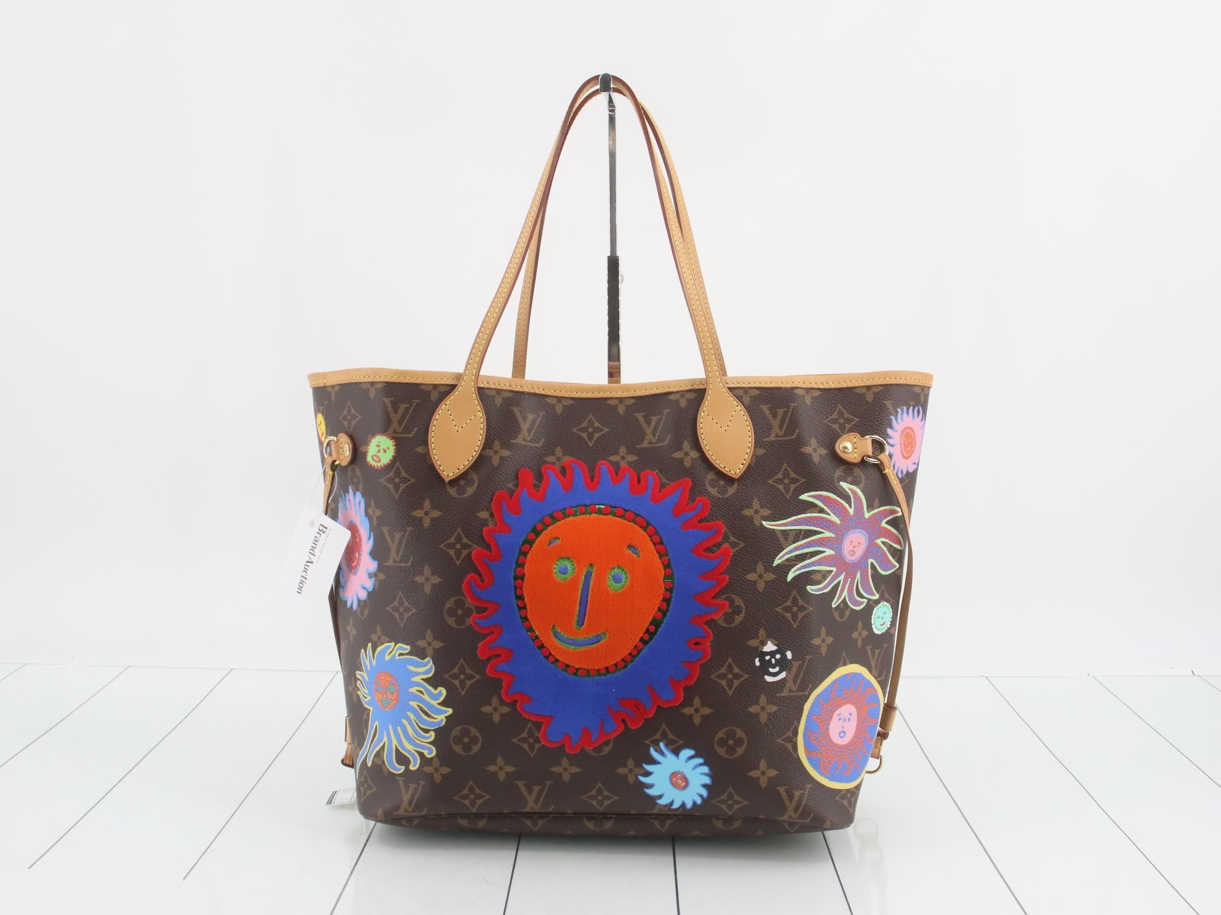 LV x YK Neverfull MM Tote Bag with Pouch — view 2