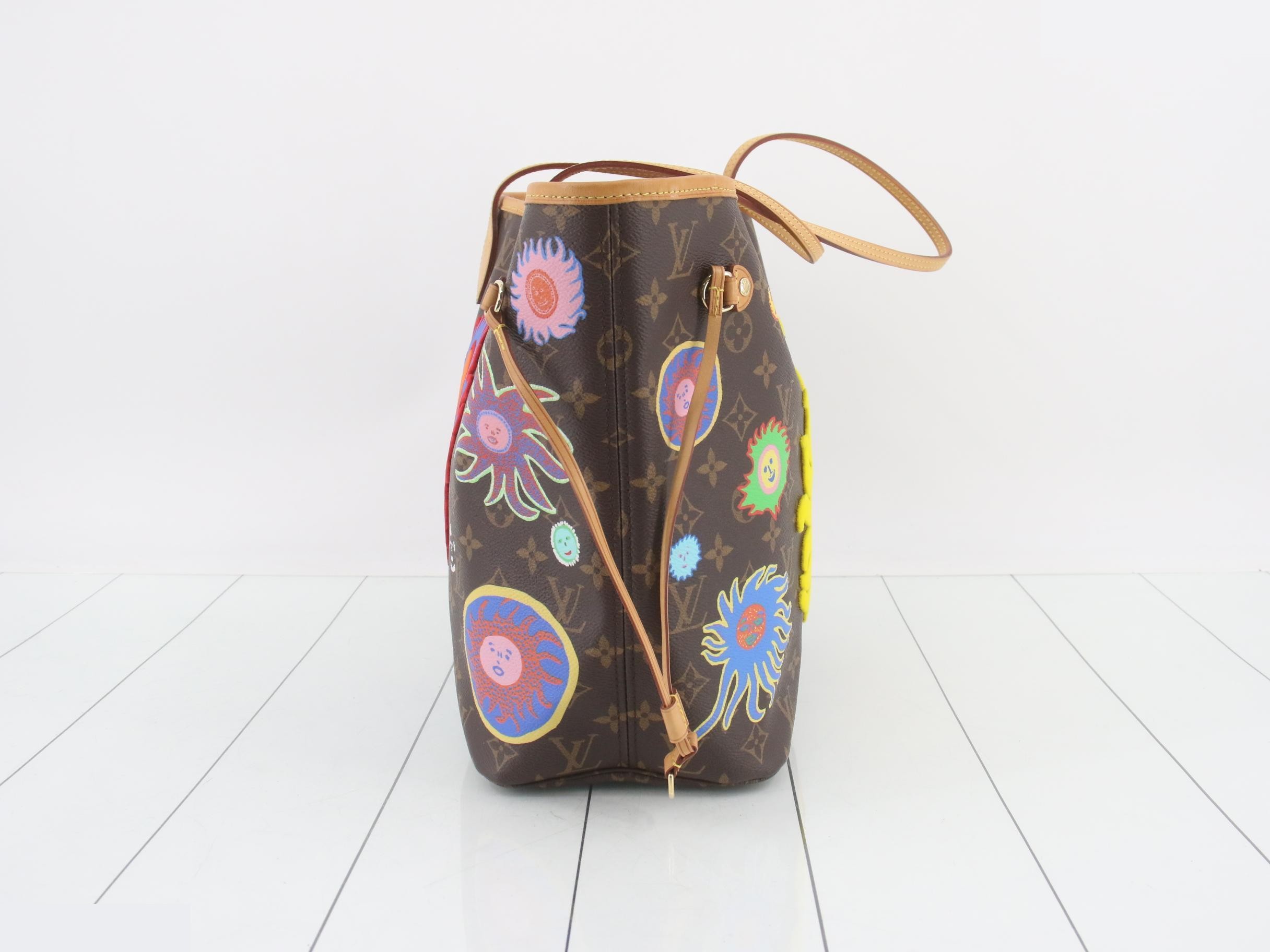 LV x YK Neverfull MM Tote Bag with Pouch — view 4