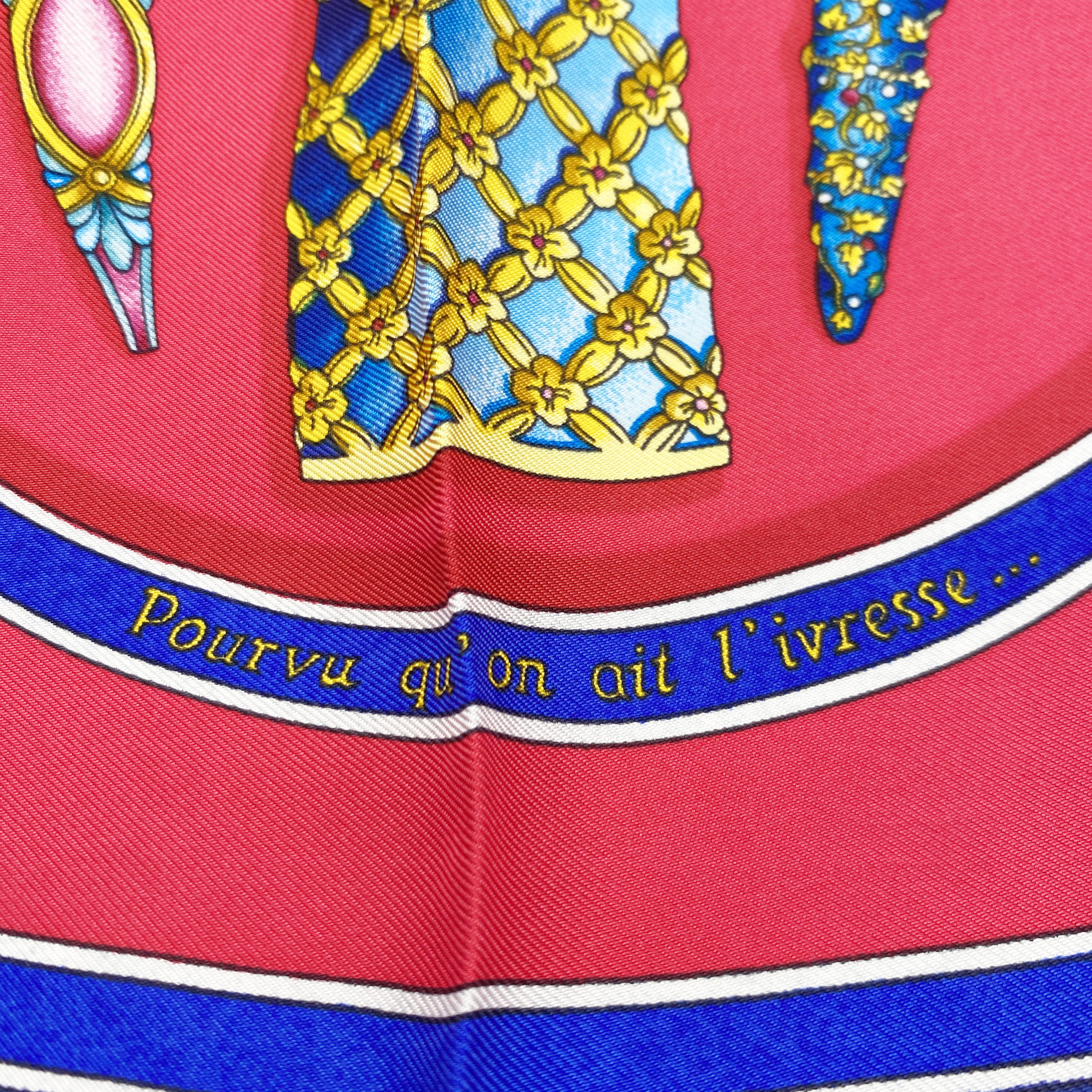Carre 90 Pourvu quon ait Iivresse... Silk Bottle Design Other Accessories — view 3