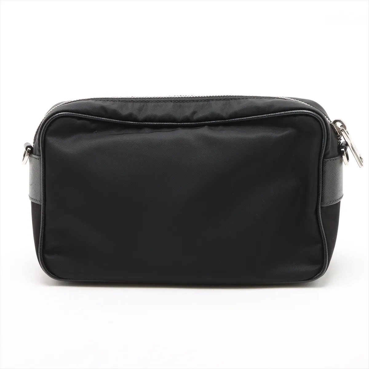 Tessuto Nylon x Leather Shoulder Bag Black — view 2
