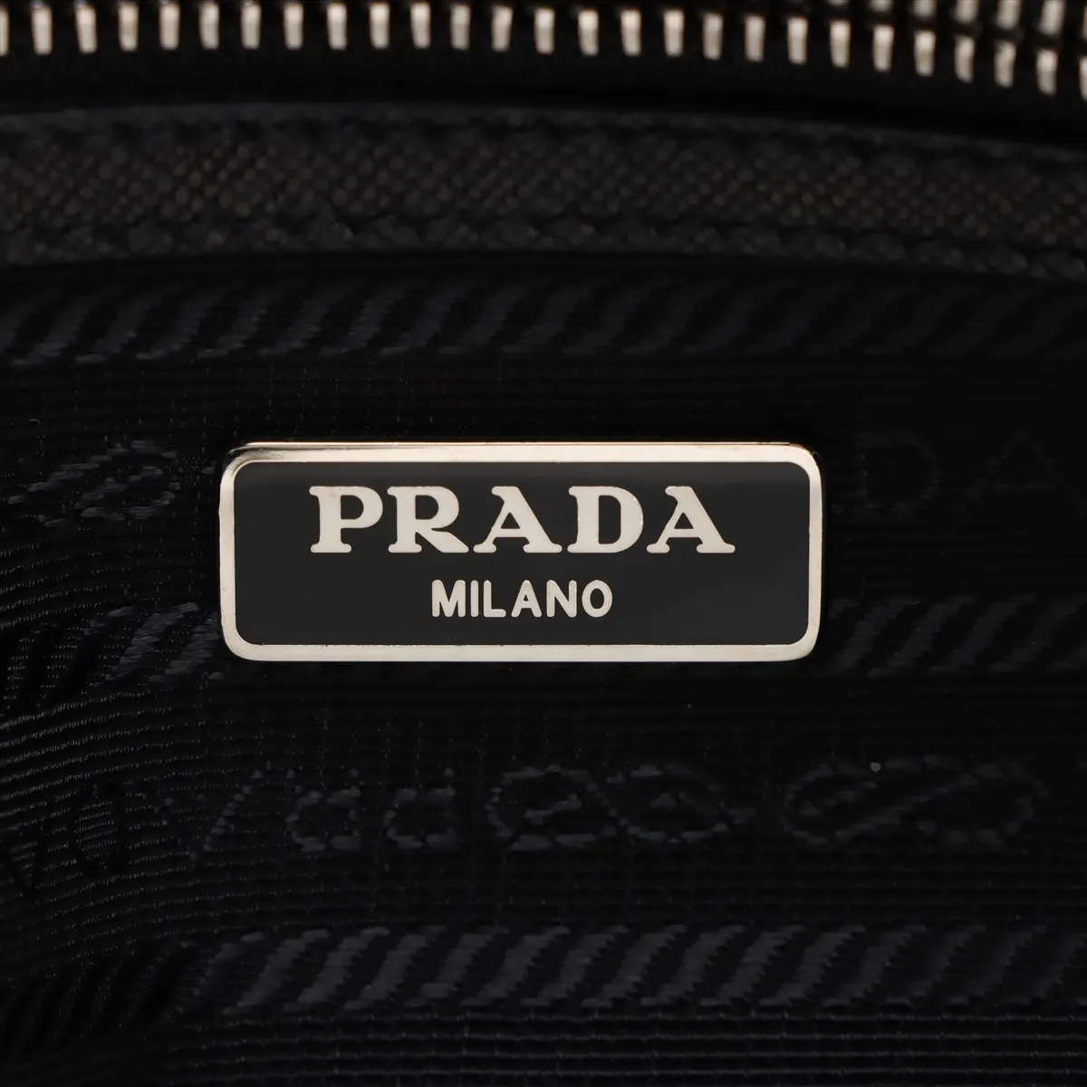 Tessuto Nylon x Leather Shoulder Bag Black — view 9