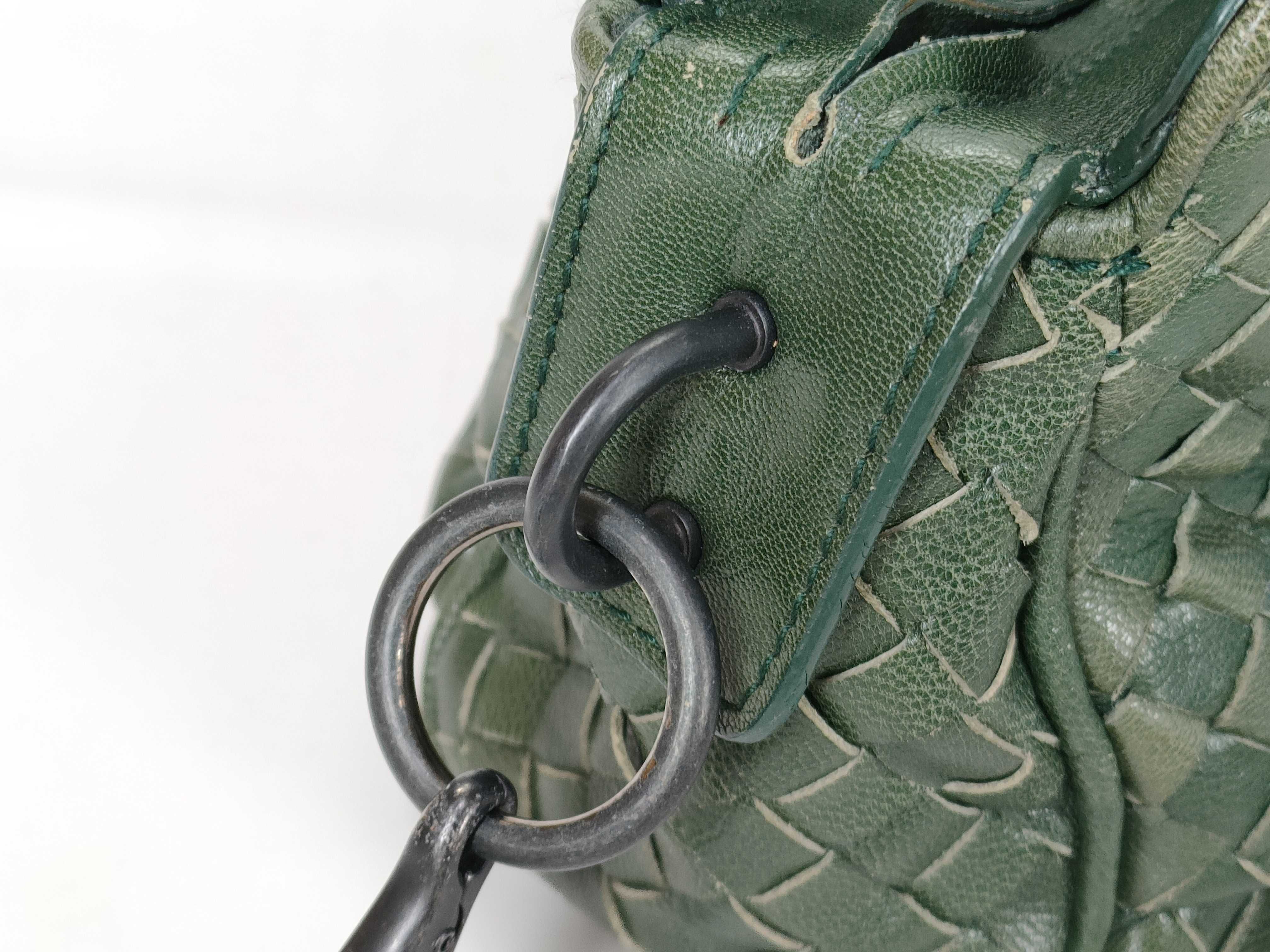 Intrecciato One Shoulder Bag Green Shoulder Bag — view 5
