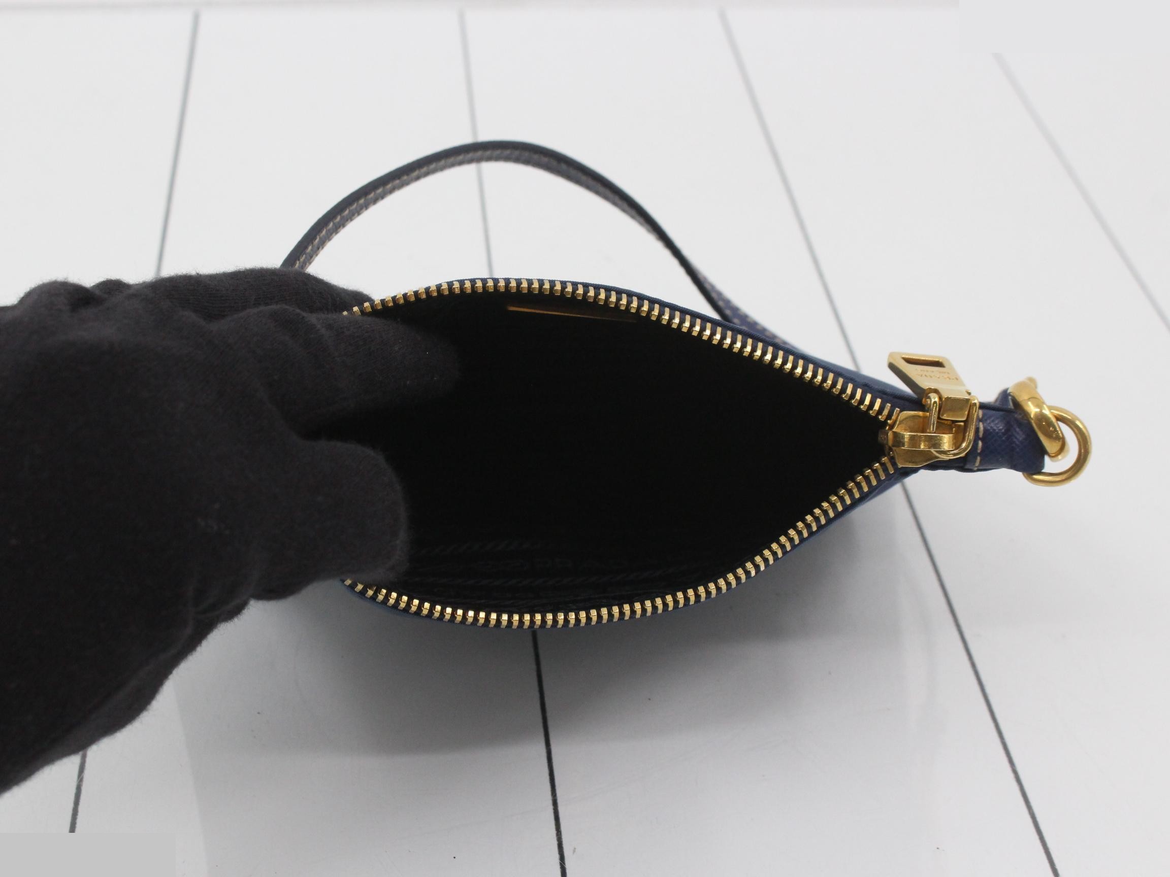 Nylon accessory pouch, blue — view 4