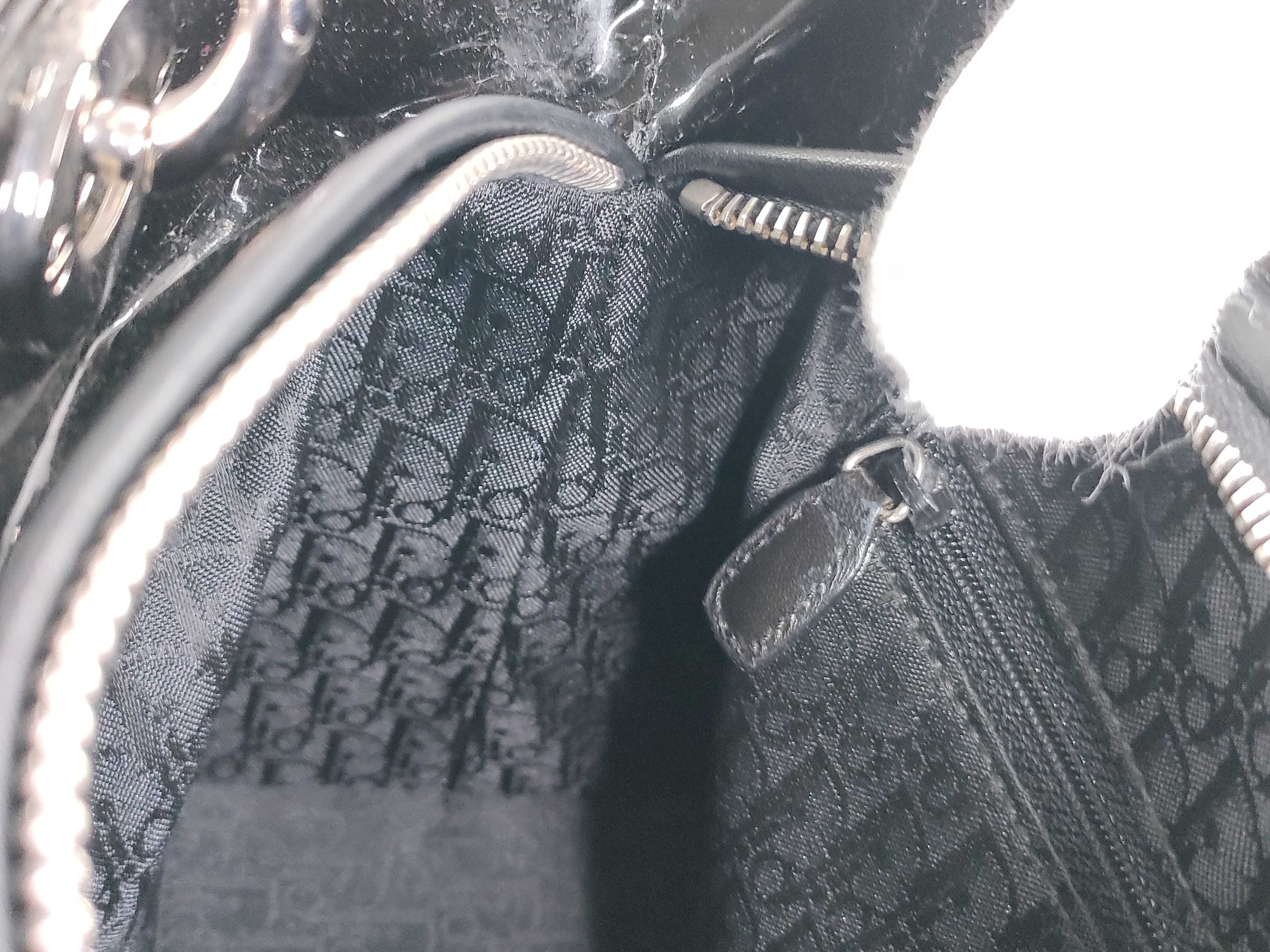 Christian Cannage Patent 2-Way Handbag — view 11