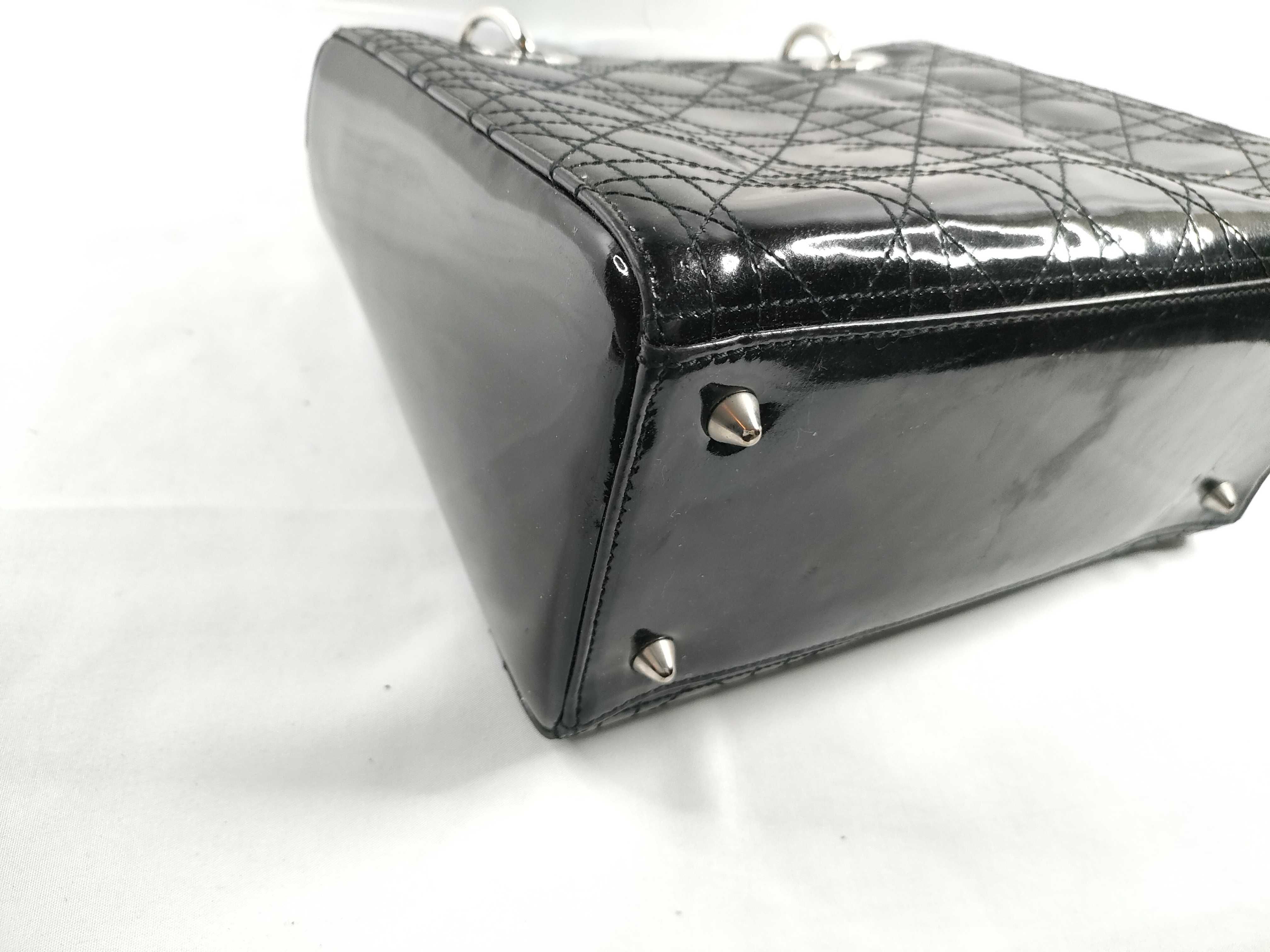 Christian Cannage Patent 2-Way Handbag — view 3