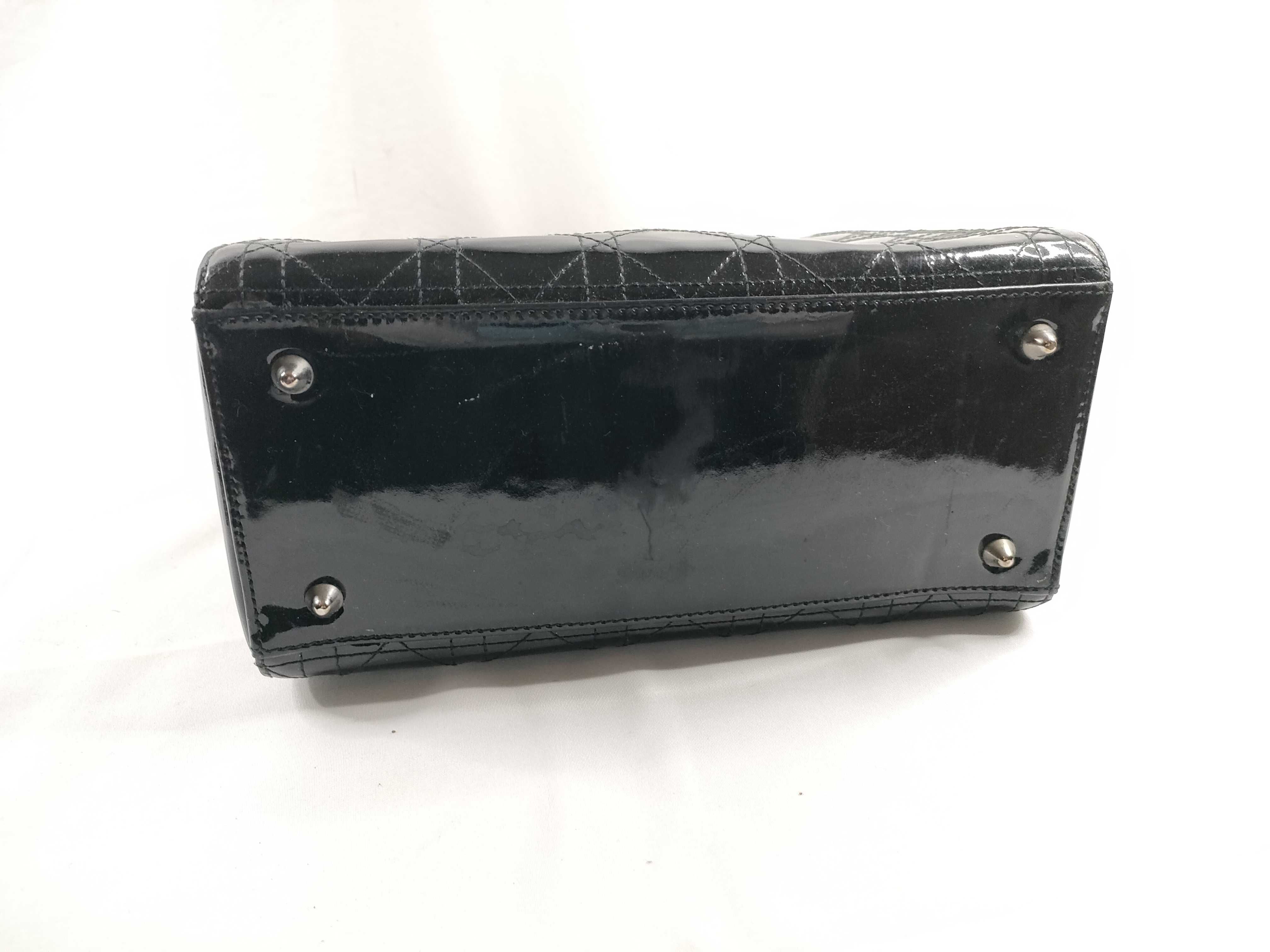 Christian Cannage Patent 2-Way Handbag — view 4