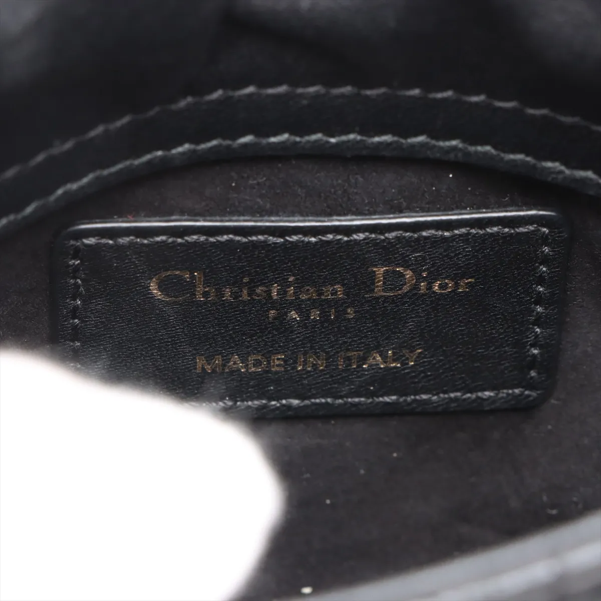 Cannage Lady Dior Micro Leather 2WAY Handbag Black — view 9