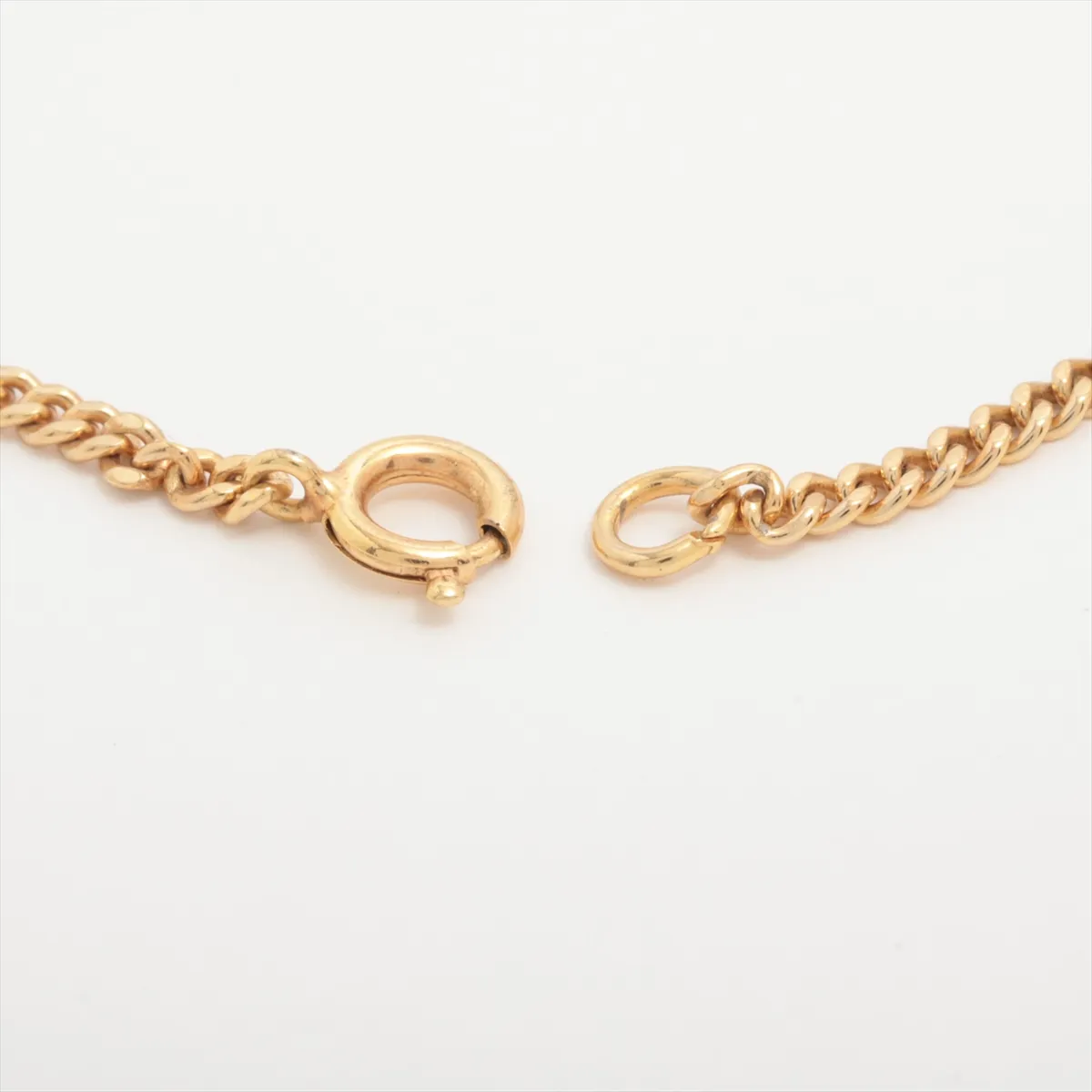 logo bracelet, gold plated with rhinestones. Shows signs of wear, — view 4