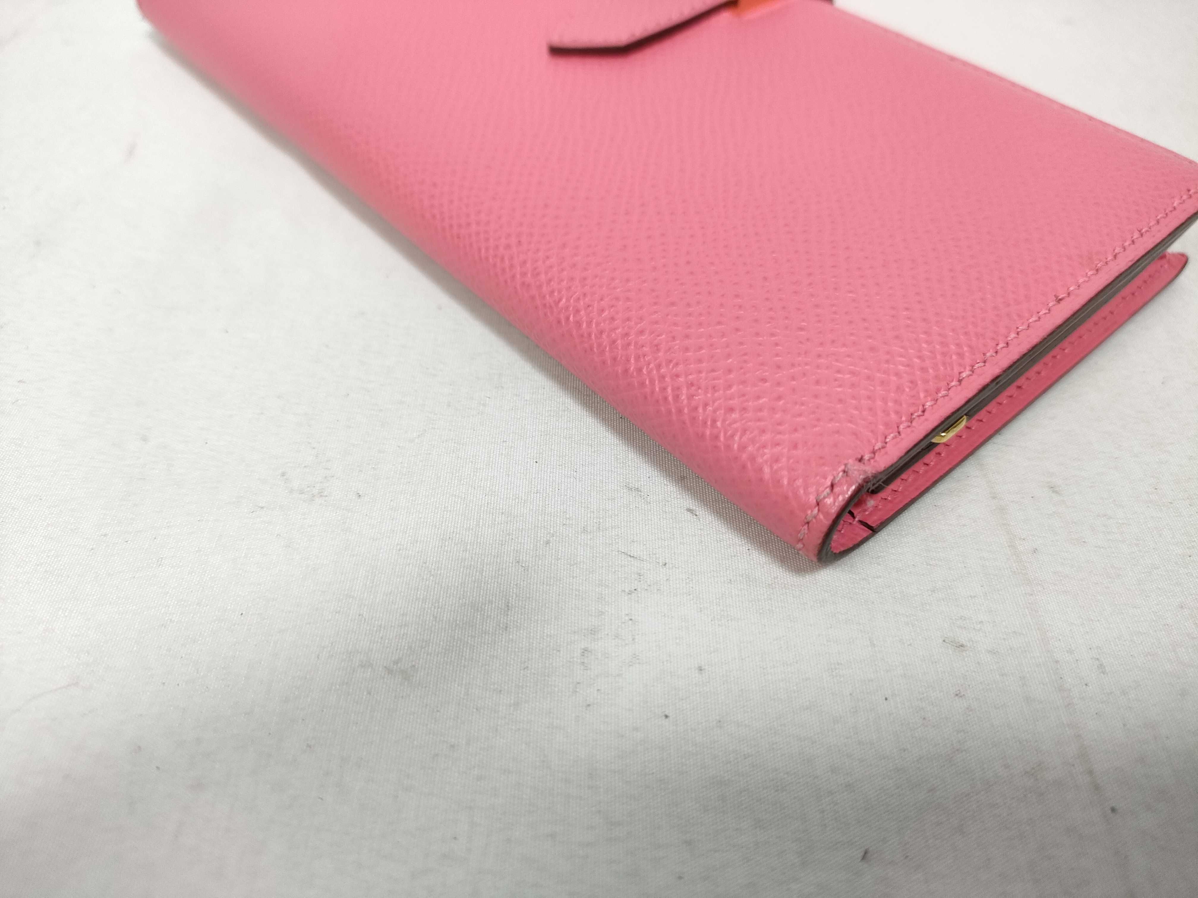 Bearn Soufflé wallet, pink with gold hardware, A stamp. — view 3