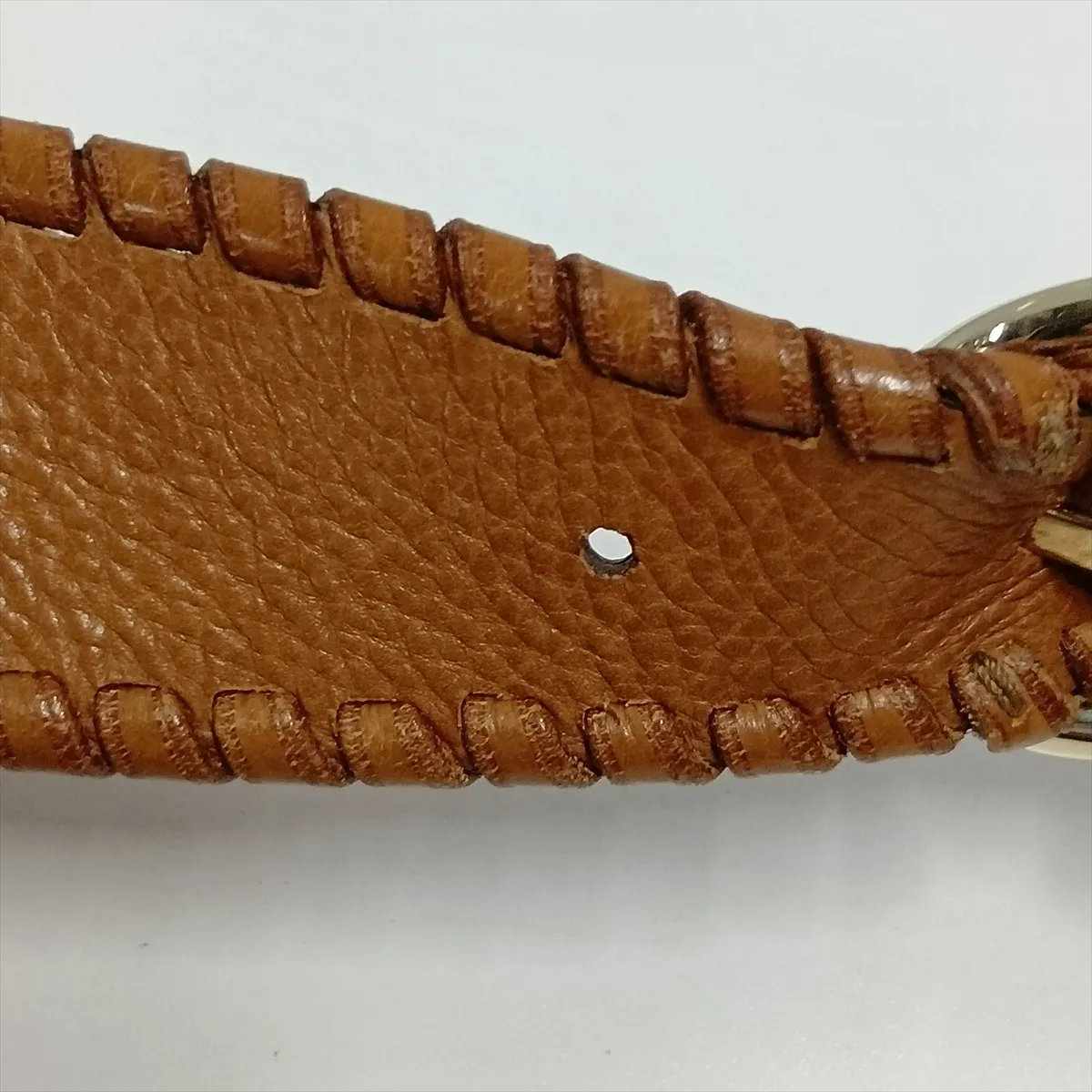 Diamante Jackie Canvas x Leather Shoulder Bag, Beige x Brown, 246907 — view 12