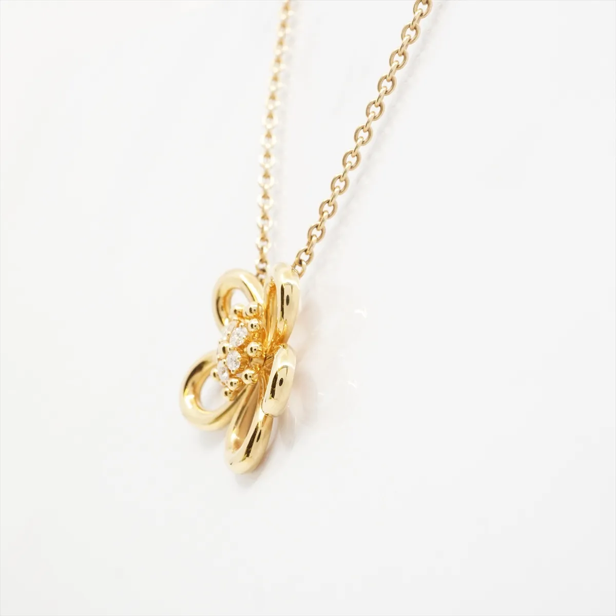 Flower Lace Diamond Necklace, 750 (Yellow Gold), 13g, JO299950, with — view 4