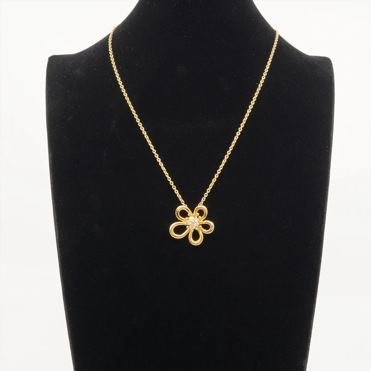 Flower Lace Diamond Necklace, 750 (Yellow Gold), 13g, JO299950, with — view 8