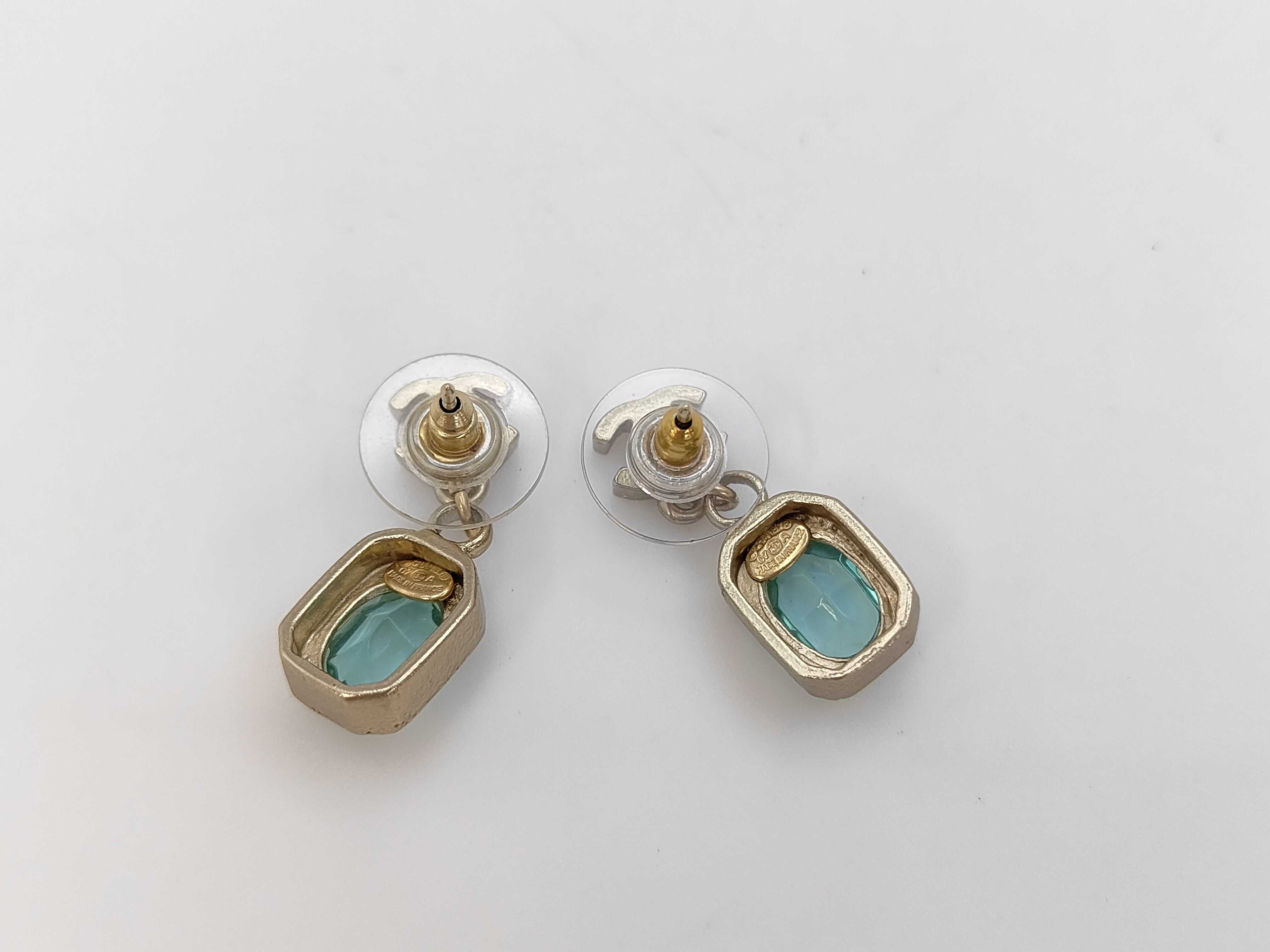 Comark Blue Stone Colored Stone Earrings — view 2