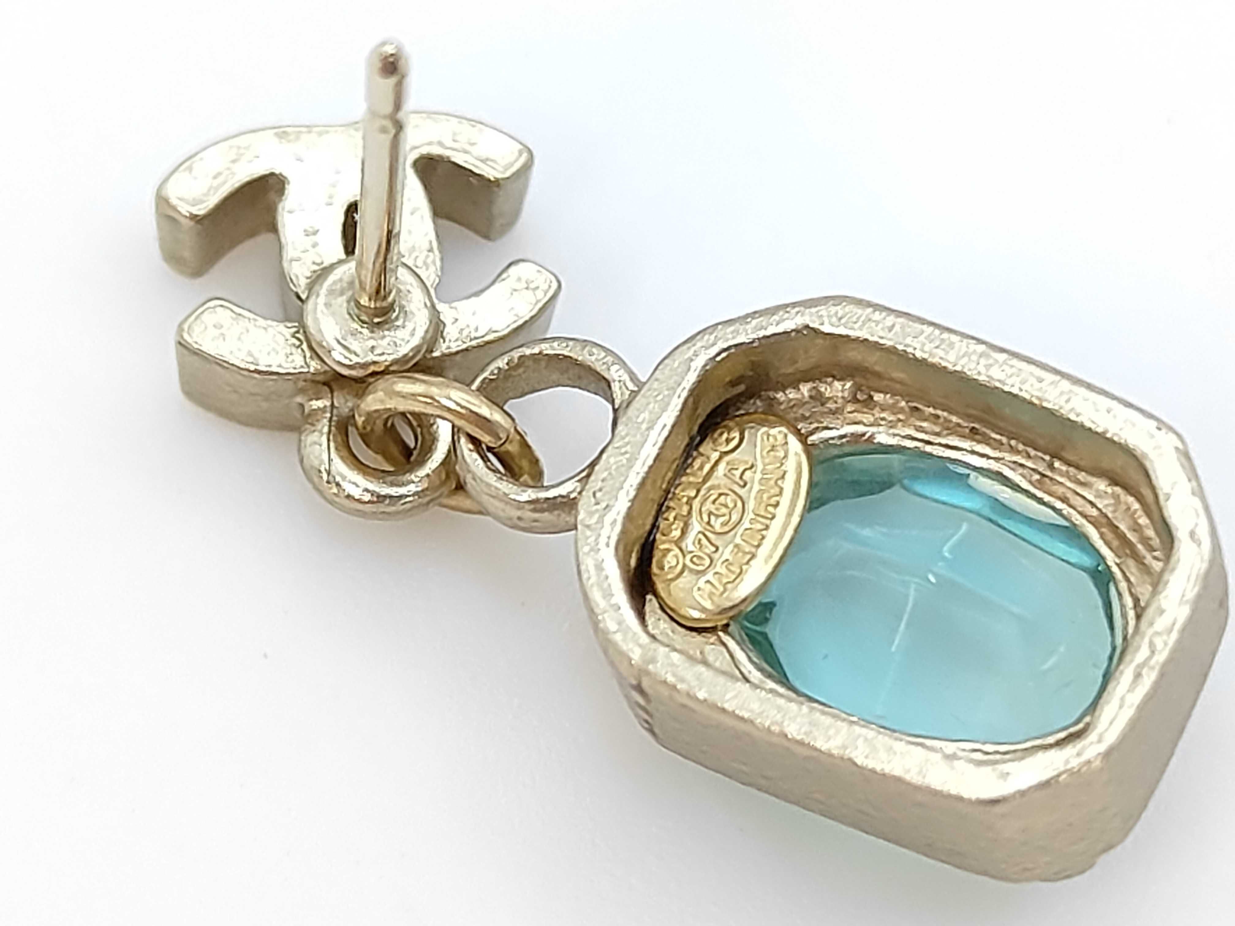 Comark Blue Stone Colored Stone Earrings — view 6