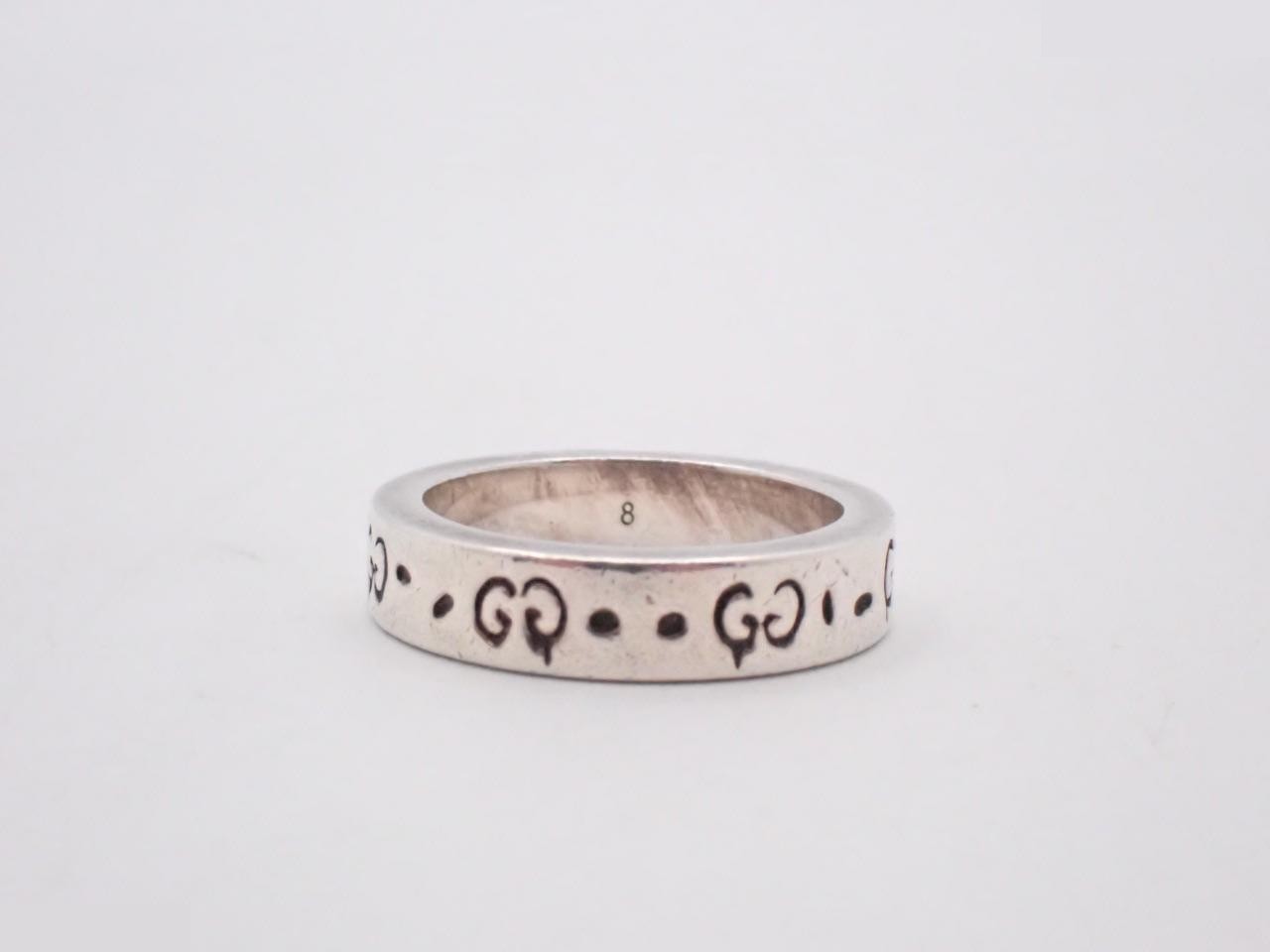 AG925 Gucci ring, GG Ghost design, stamped #8, 4.9g — view 2