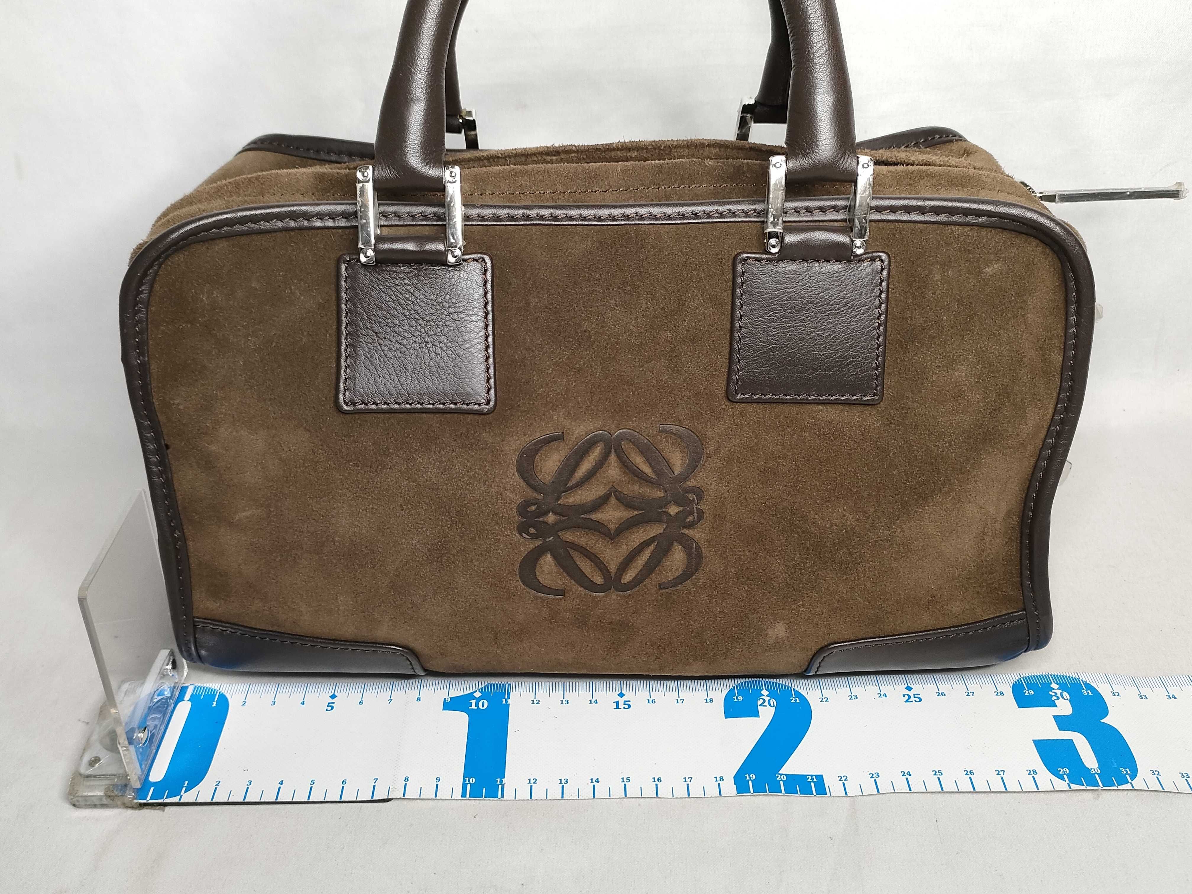 Amazona 28 Suede and Leather Handbag, Brown — view 2
