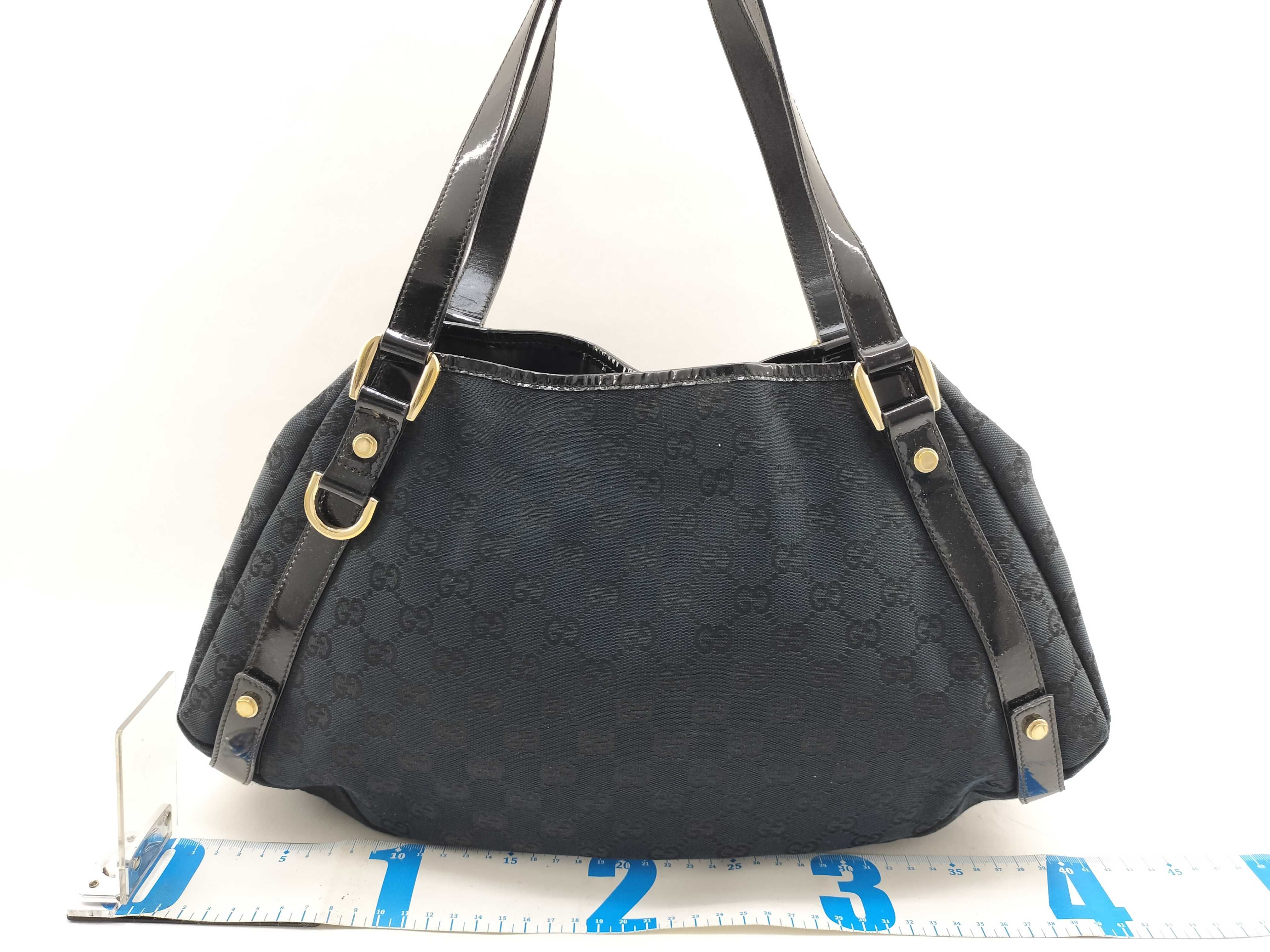 GG Canvas Tote Bag, Abbey GG Canvas, Black, 130739 Tote Bag — view 2
