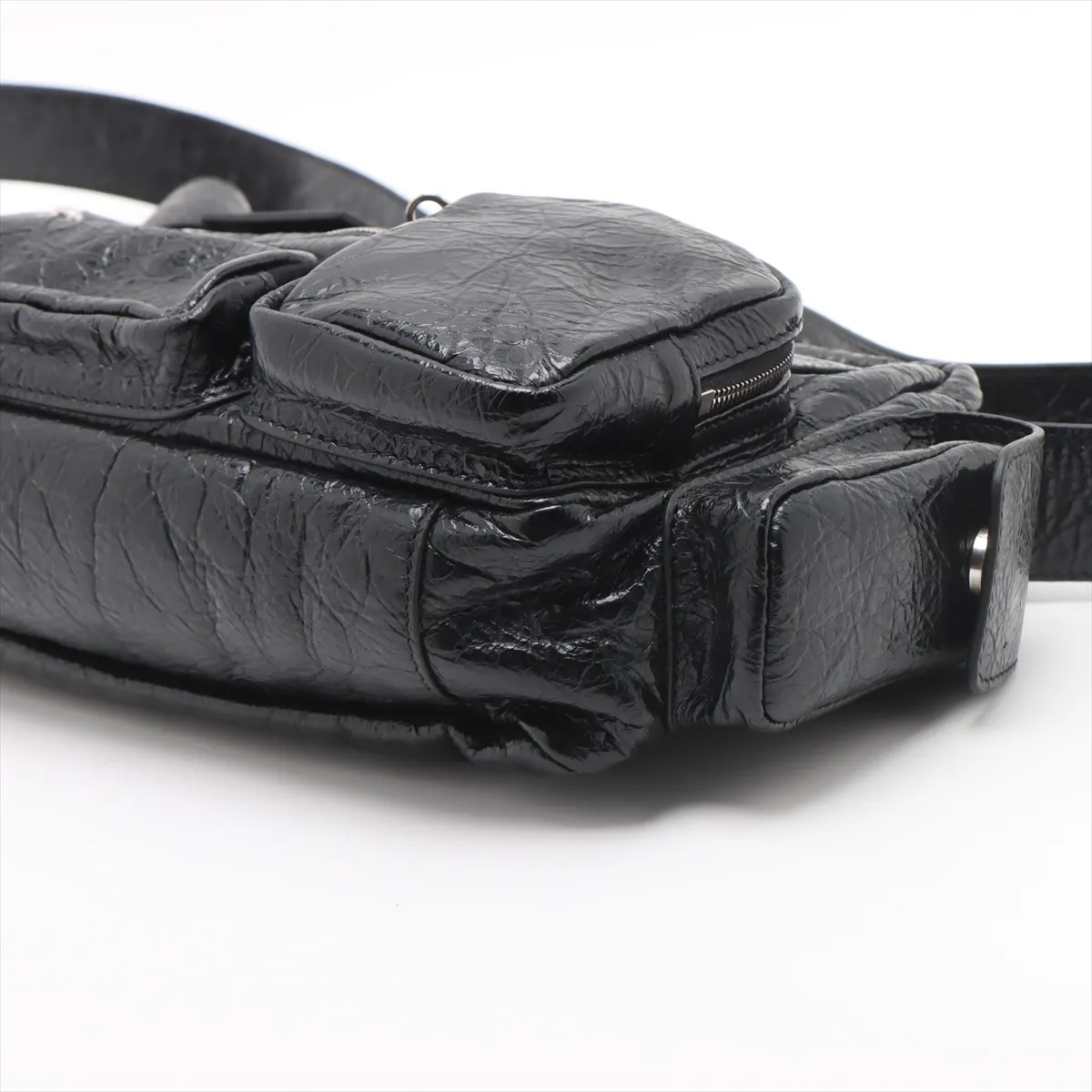 Super Busy Leather Shoulder Bag Black 829068 — view 3