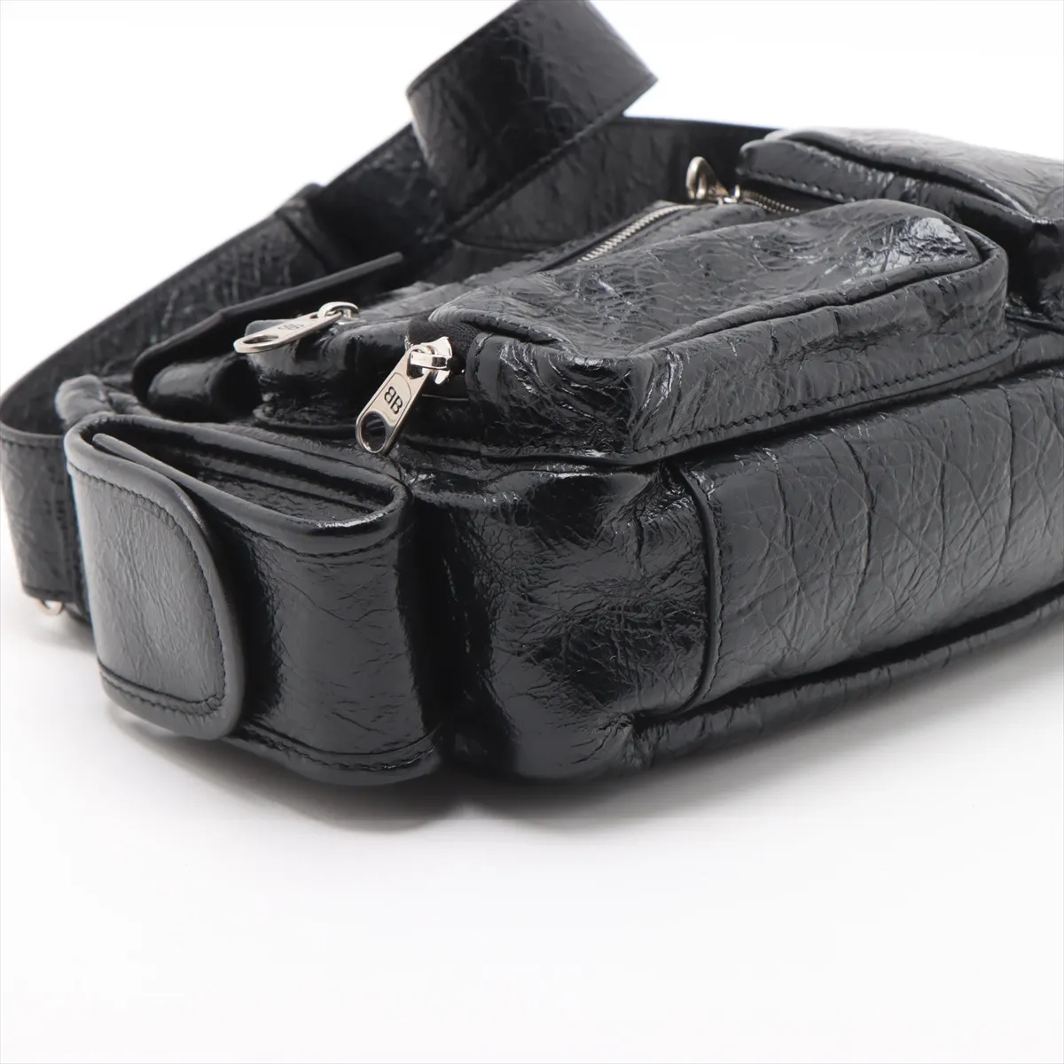 Super Busy Leather Shoulder Bag Black 829068 — view 4