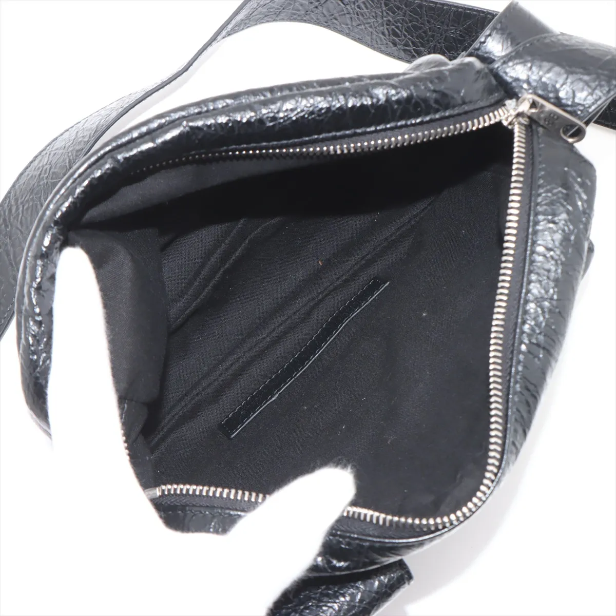 Super Busy Leather Shoulder Bag Black 829068 — view 6