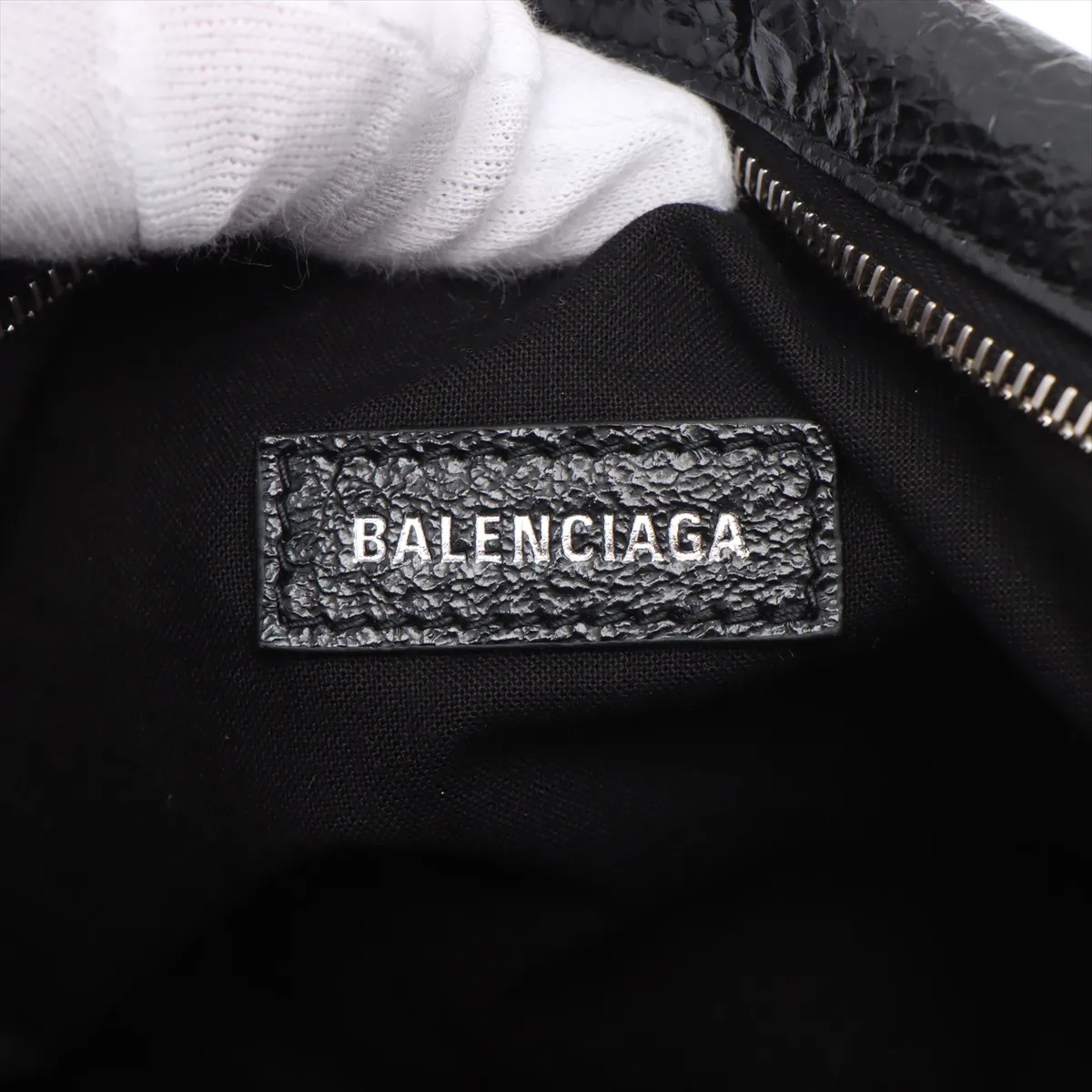 Super Busy Leather Shoulder Bag Black 829068 — view 7