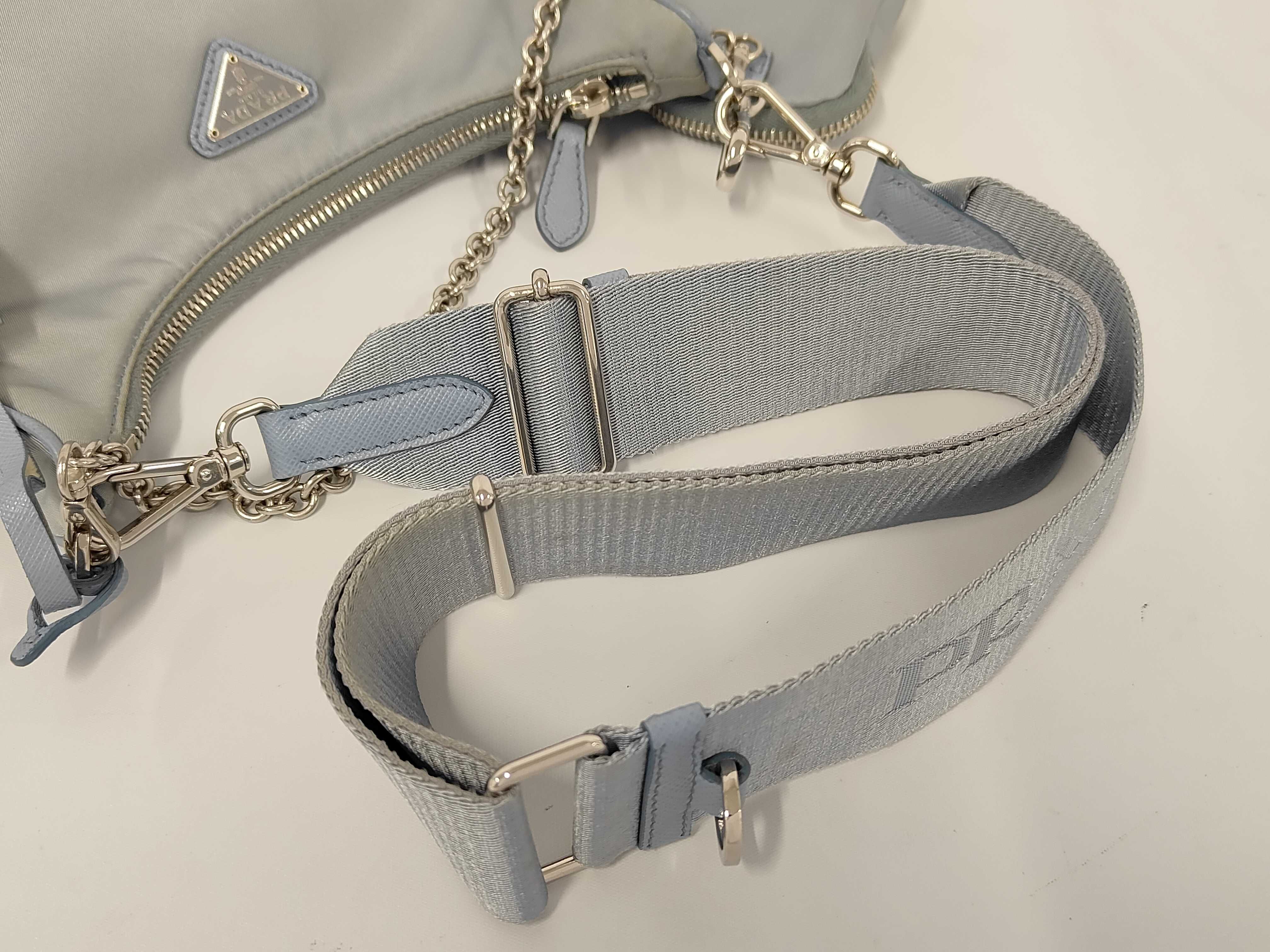Tessuto Nylon x Leather Shoulder Bag — view 3