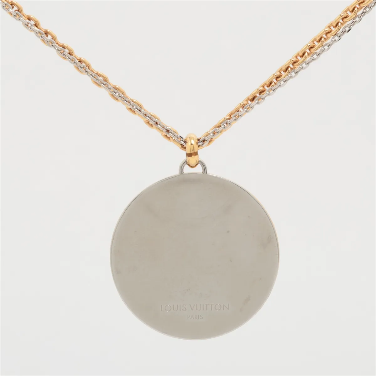 M64281 Corie Louise LV Initial LE0199 Necklace GP Gold x Silver — view 2