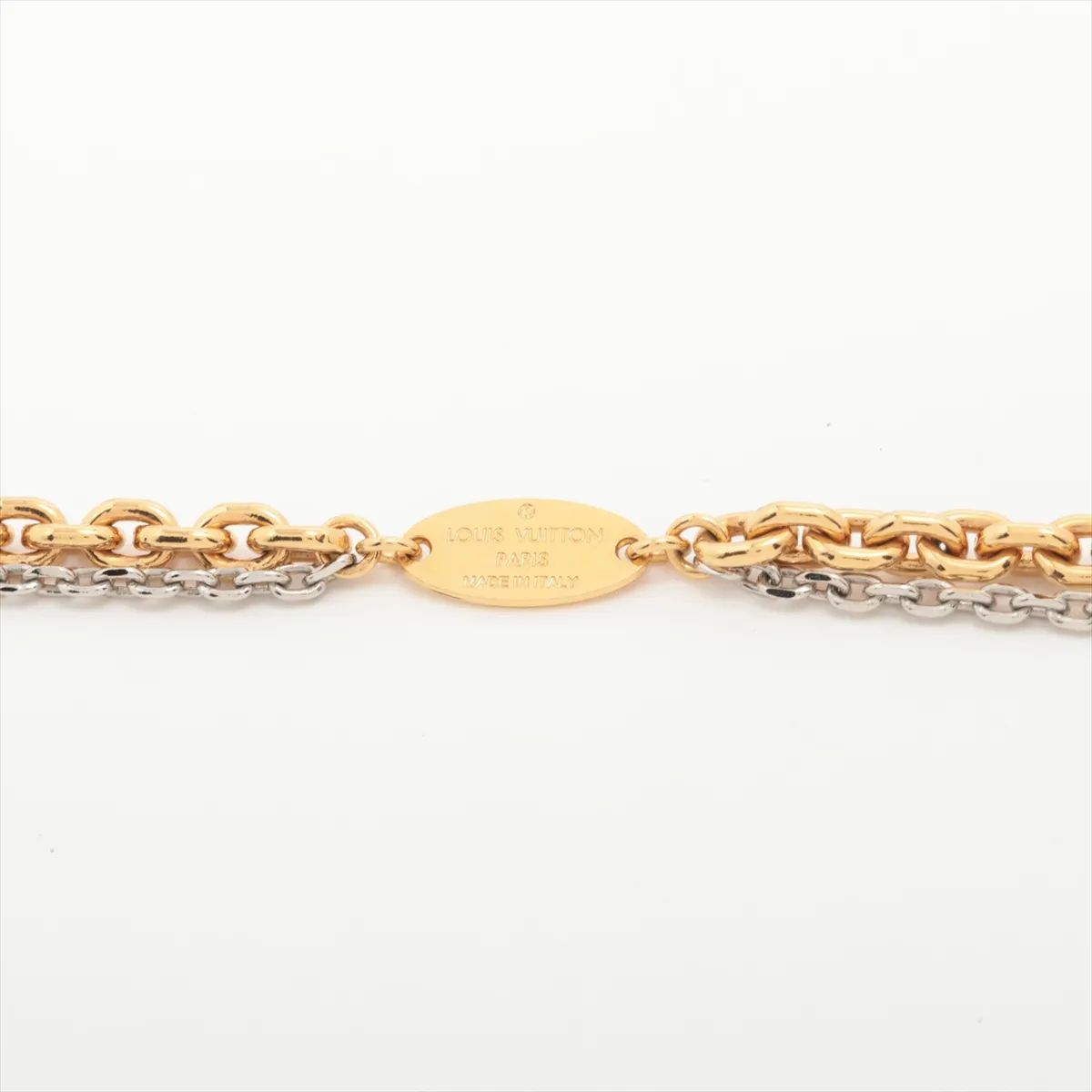 M64281 Corie Louise LV Initial LE0199 Necklace GP Gold x Silver — view 3