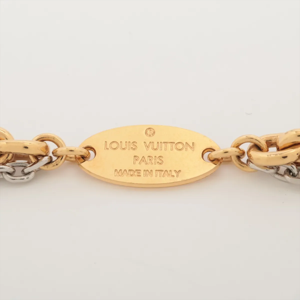 M64281 Corie Louise LV Initial LE0199 Necklace GP Gold x Silver — view 4