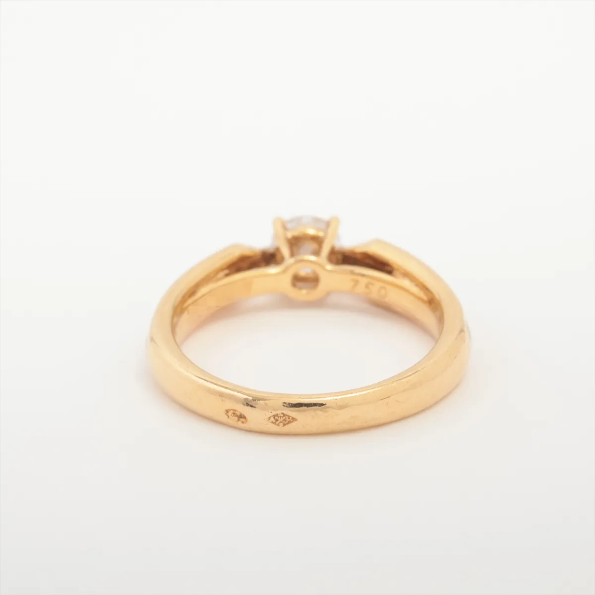 Trinity Solitaire Diamond Ring, 750 (YG x PG x WG), 3.7g, 0.30 diamonds, size 48, 705605. Features: drilled holes, — view 2