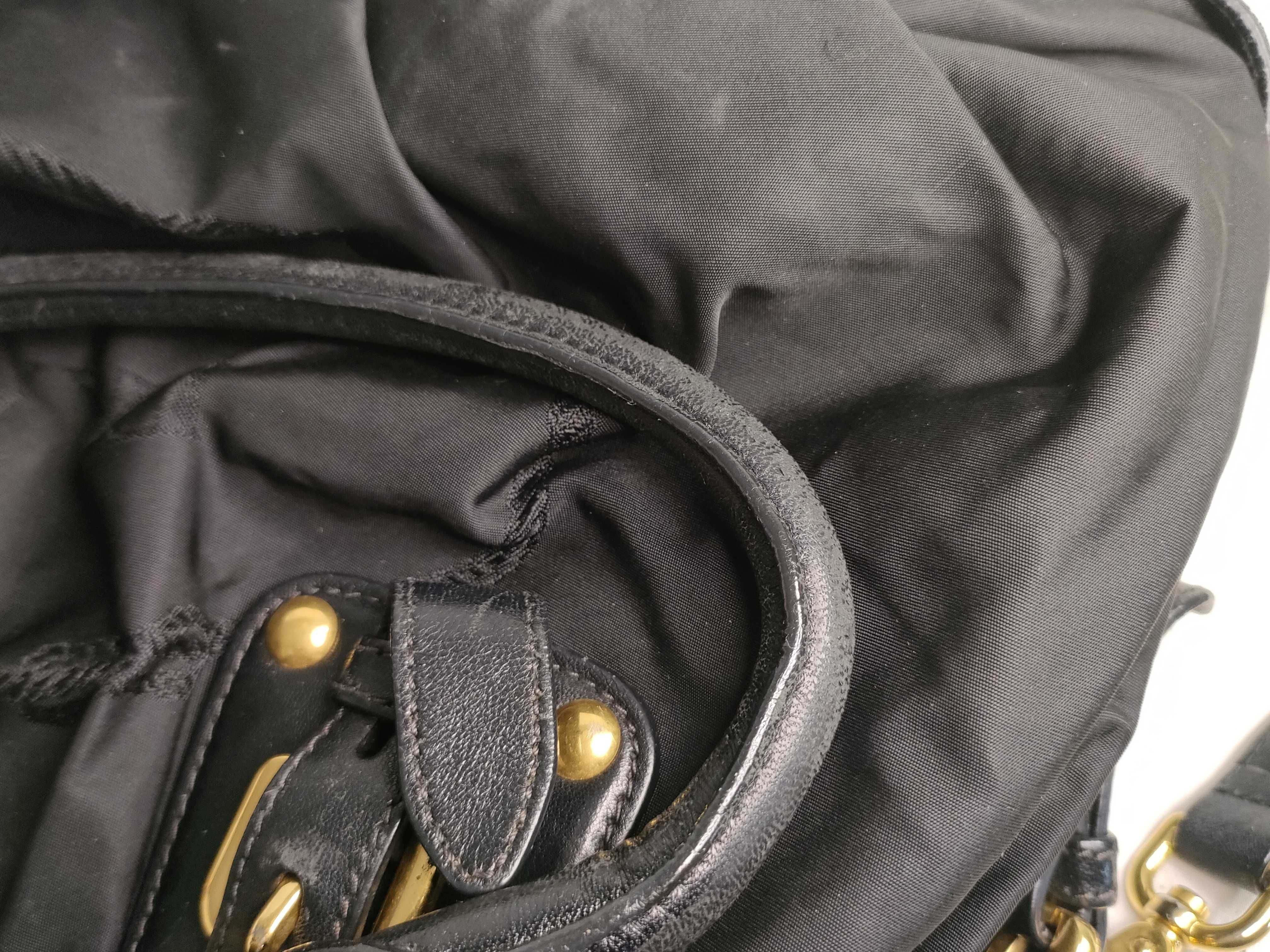 Nylon Prada B7546 Leather Chain Shoulder Bag Black Handbag — view 15