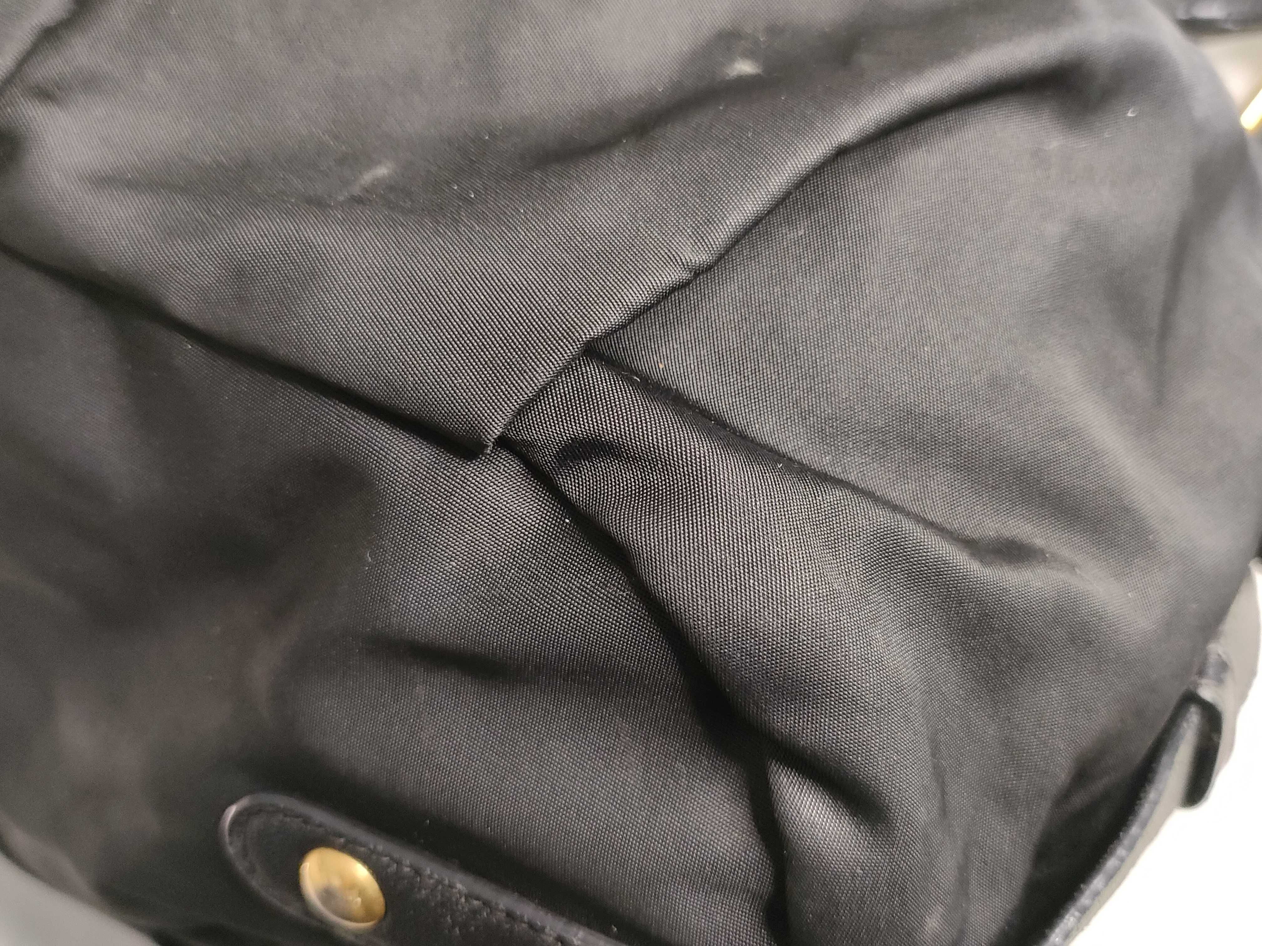 Nylon Prada B7546 Leather Chain Shoulder Bag Black Handbag — view 7
