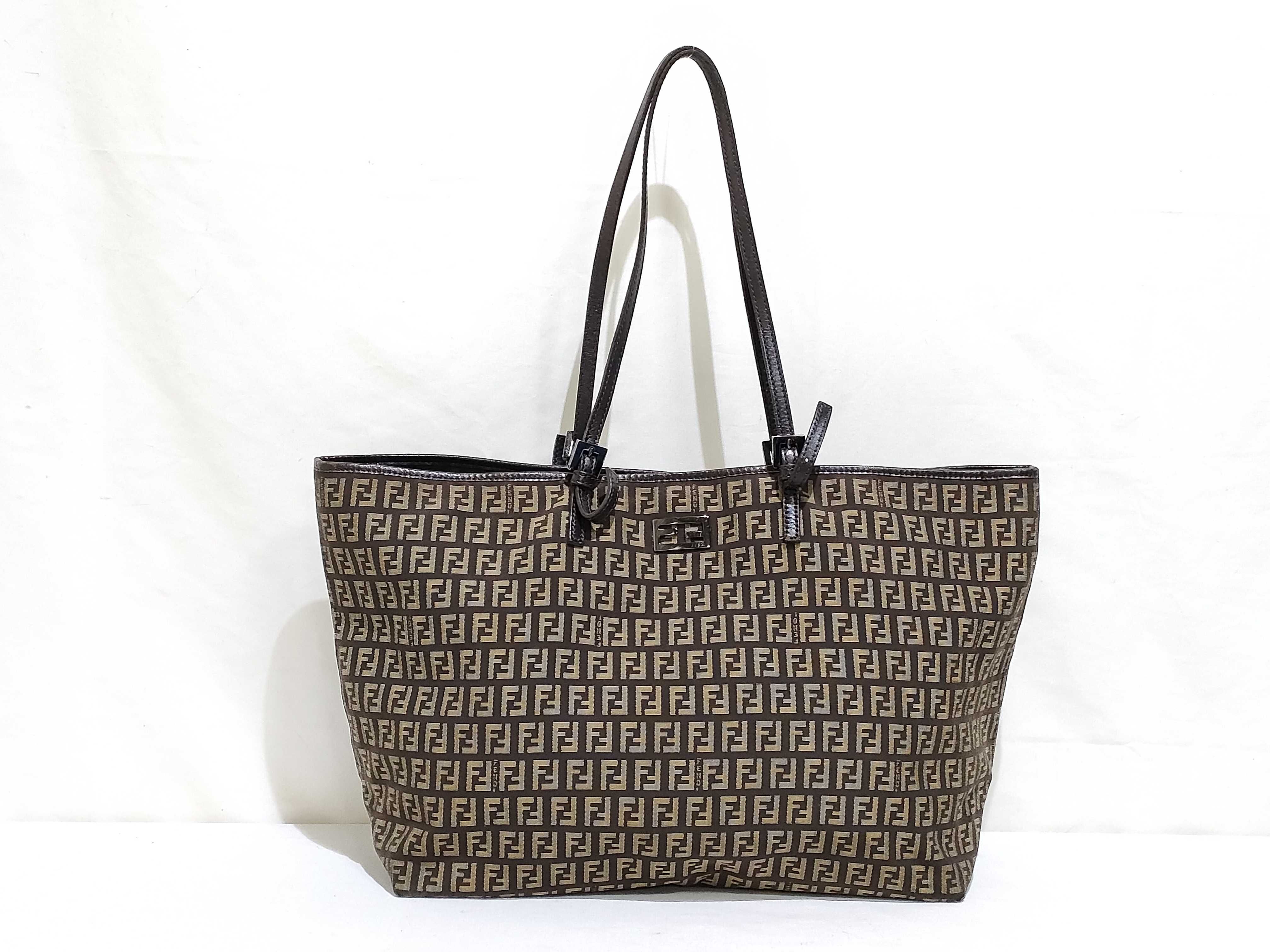 Zucca pattern tote bag, brown tote bag