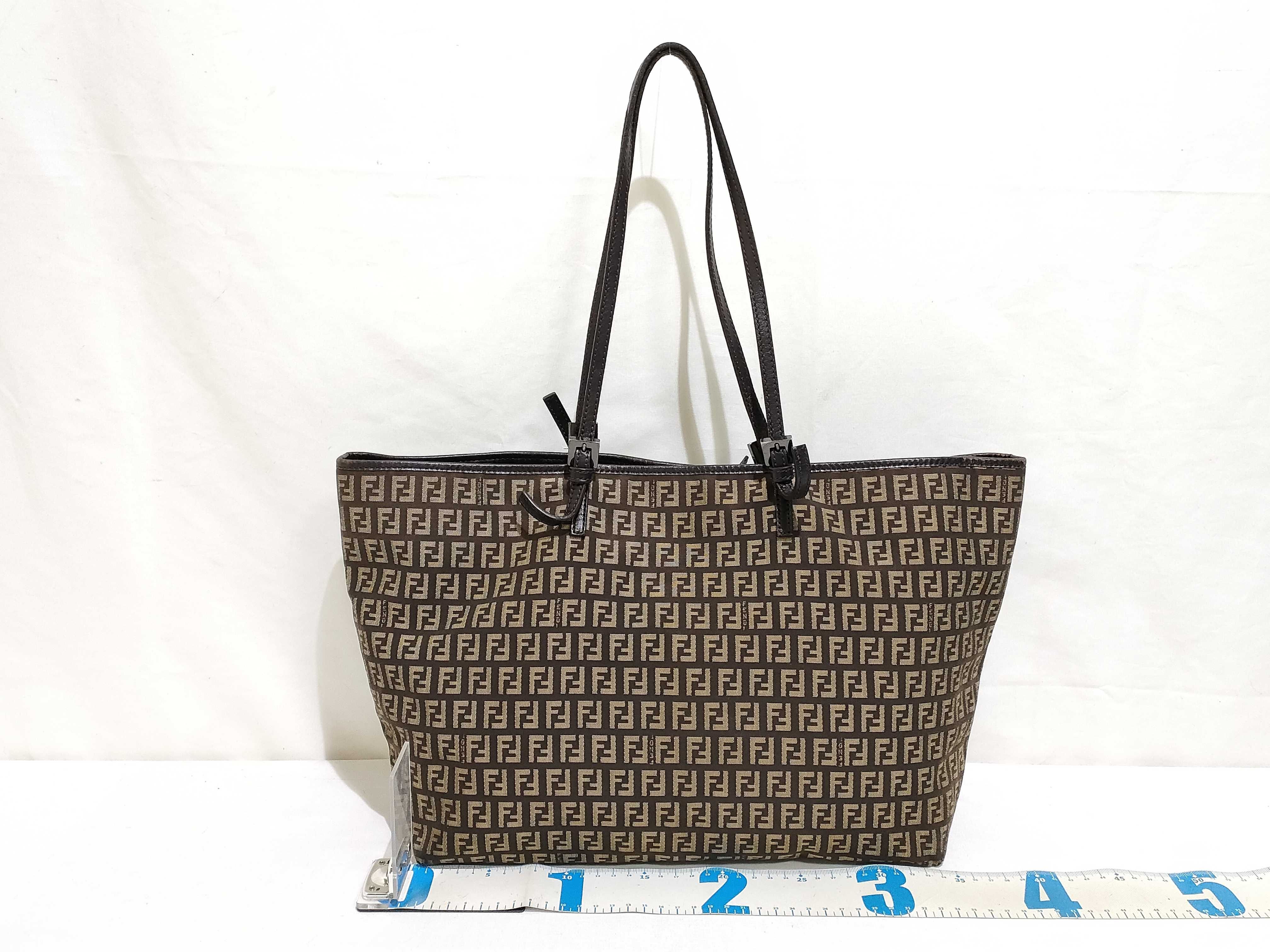 Zucca pattern tote bag, brown tote bag — view 2