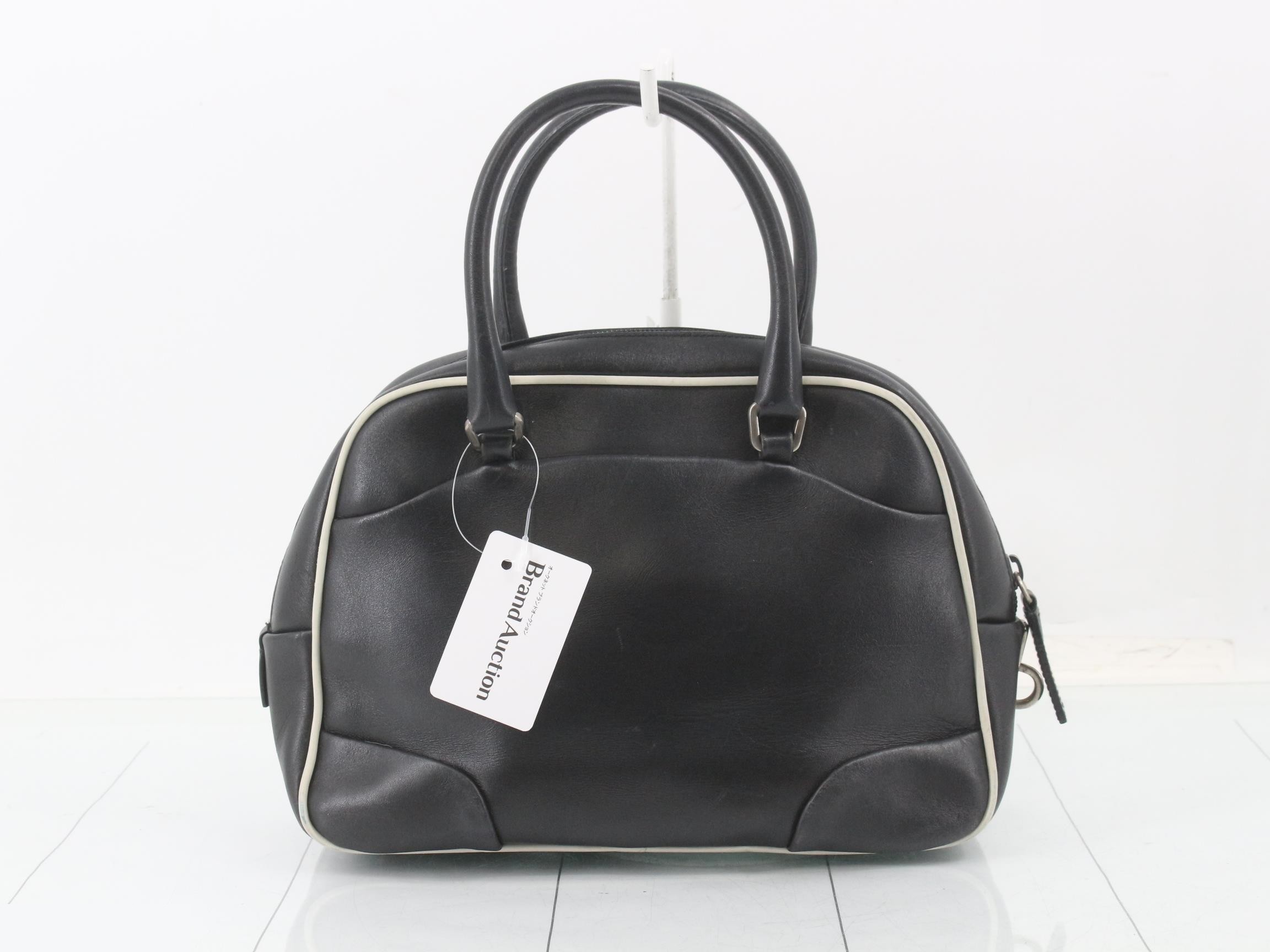 leather bowling bag handbag — view 2