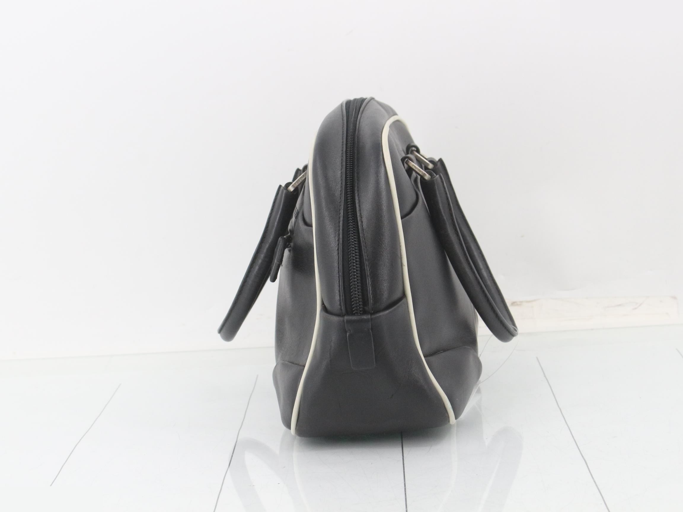 leather bowling bag handbag — view 3