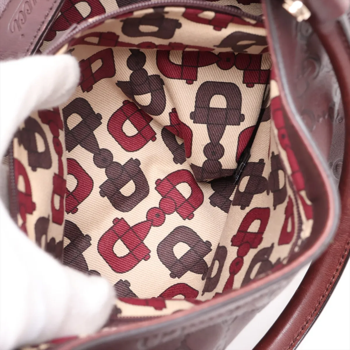 Guccissima 189835 Leather Handbag Brown — view 8