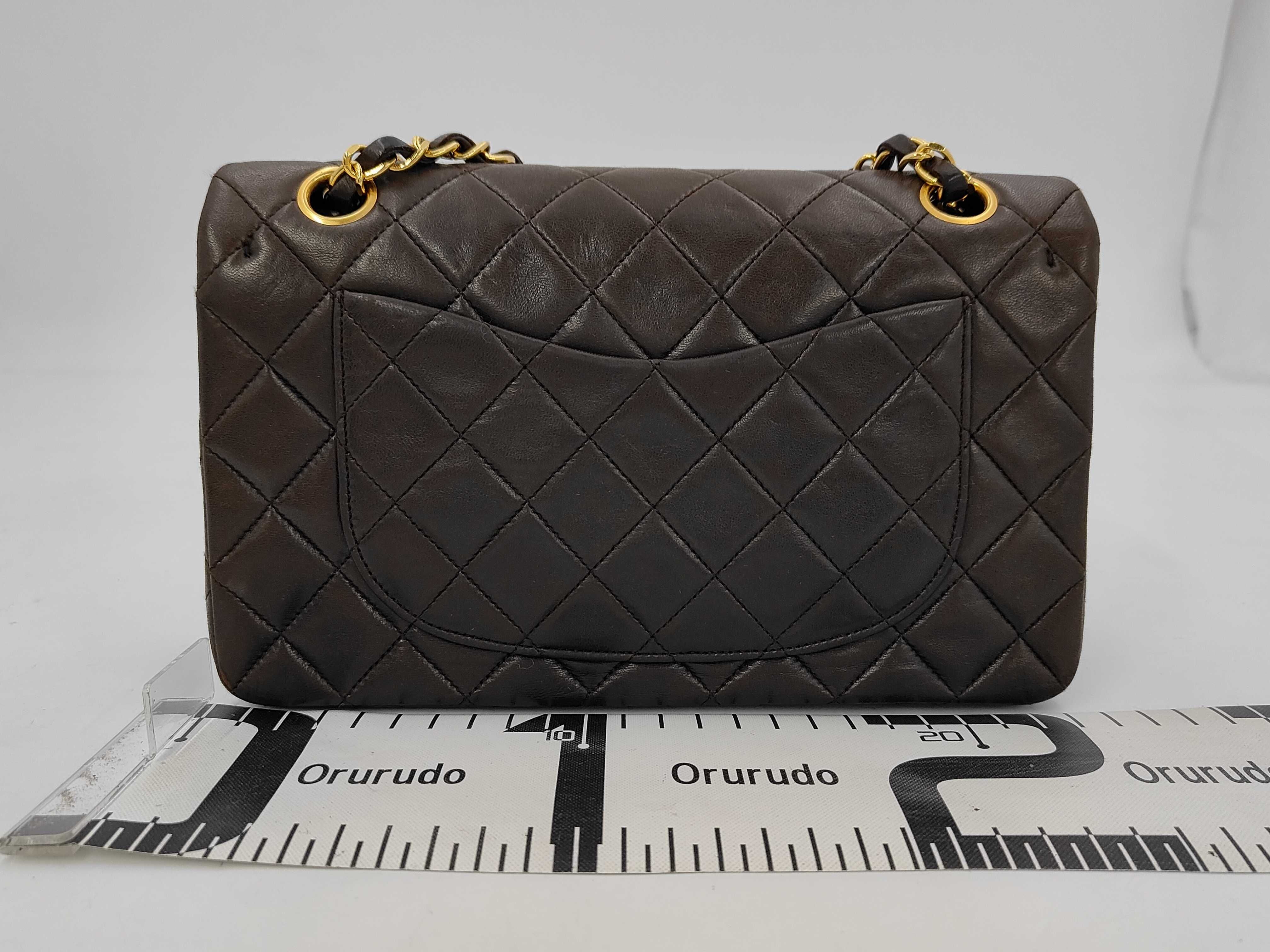 Lambskin Matelassé W Brown Shoulder Bag (No Seal) — view 2