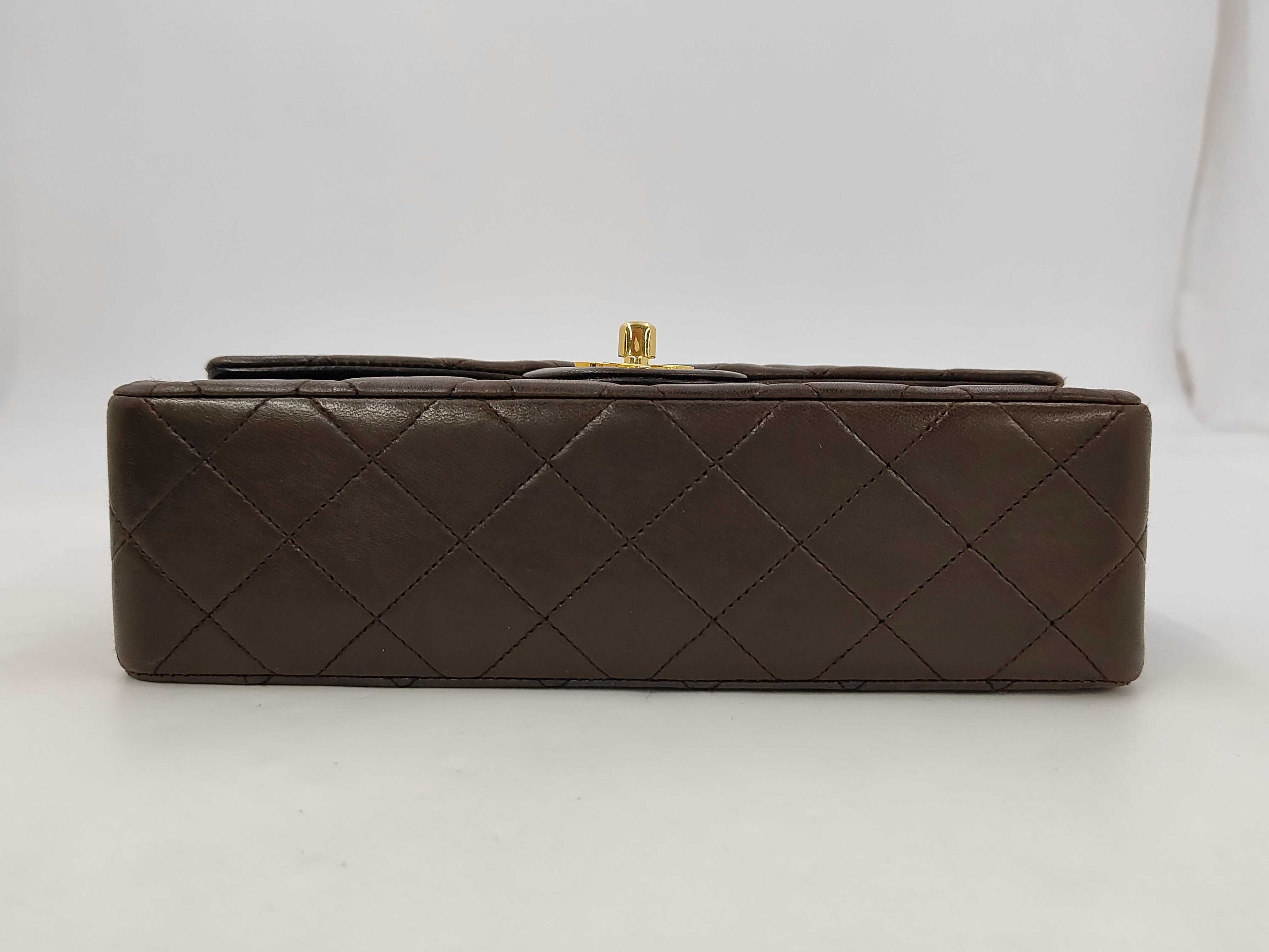 Lambskin Matelassé W Brown Shoulder Bag (No Seal) — view 3