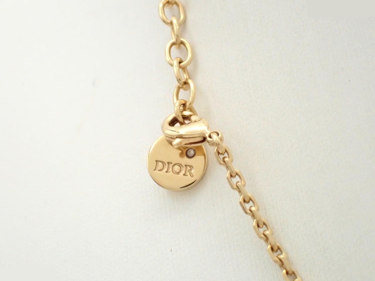 CD logo rhinestone necklace — view 2